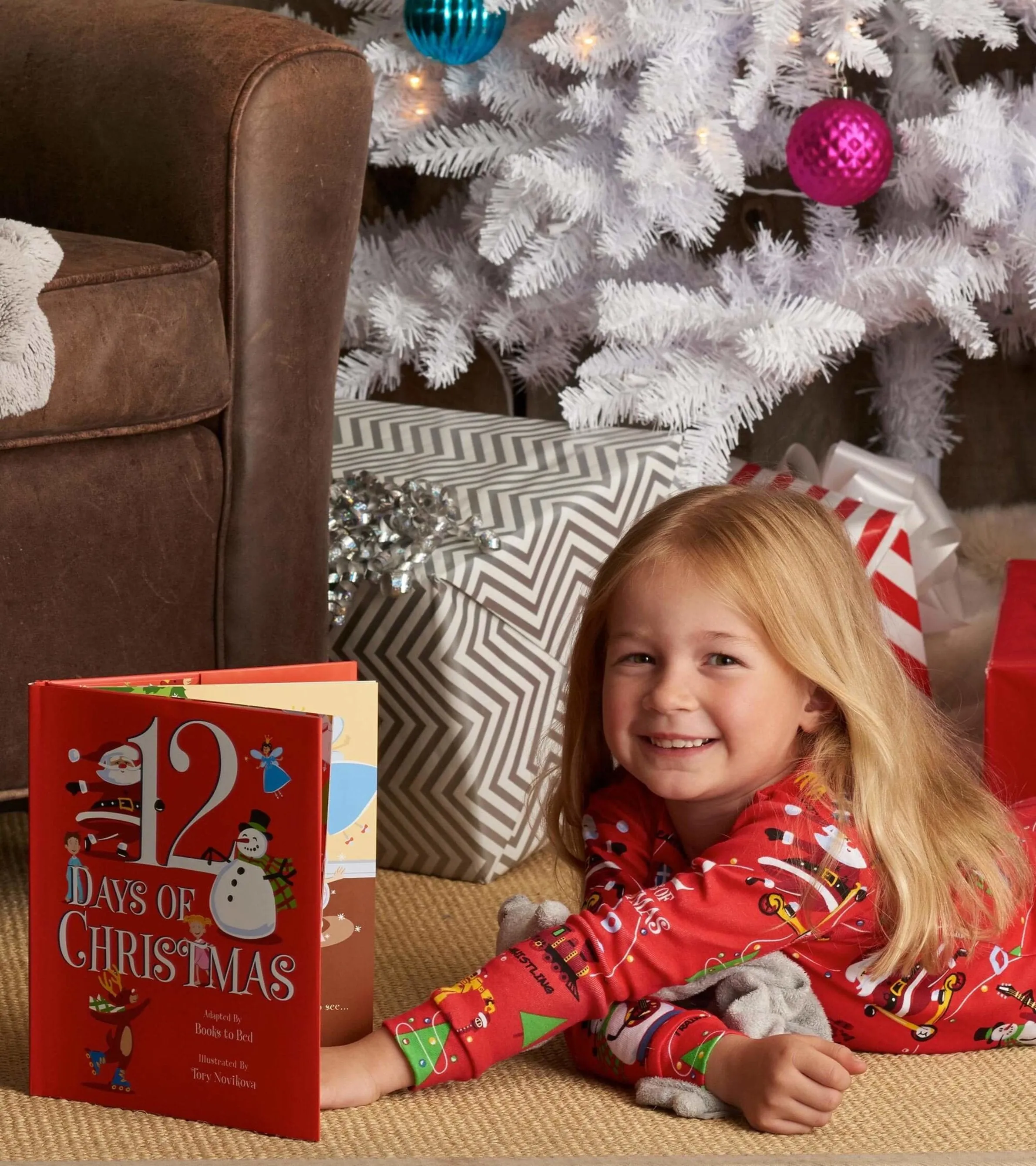 12 Days Of Christmas Book and Red Pajama Set -Hatley