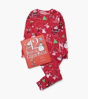 12 Days Of Christmas Book and Red Pajama Set -Hatley