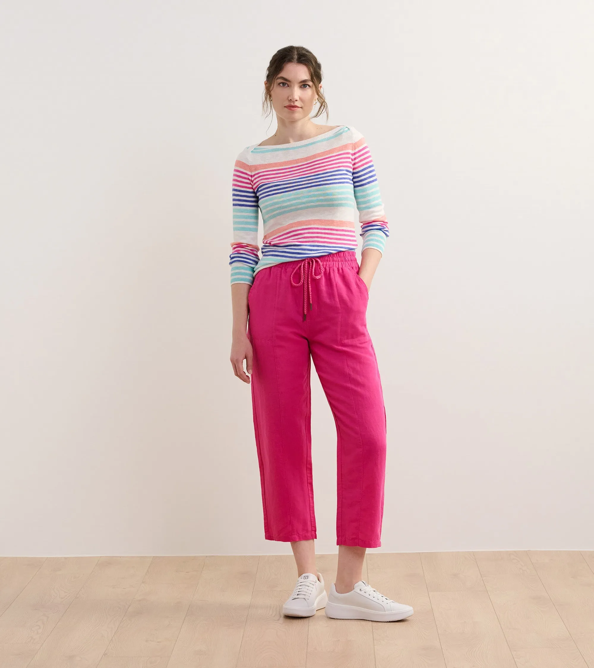 3/4 Sleeve Knit Breton - Cherry Stripes -Hatley