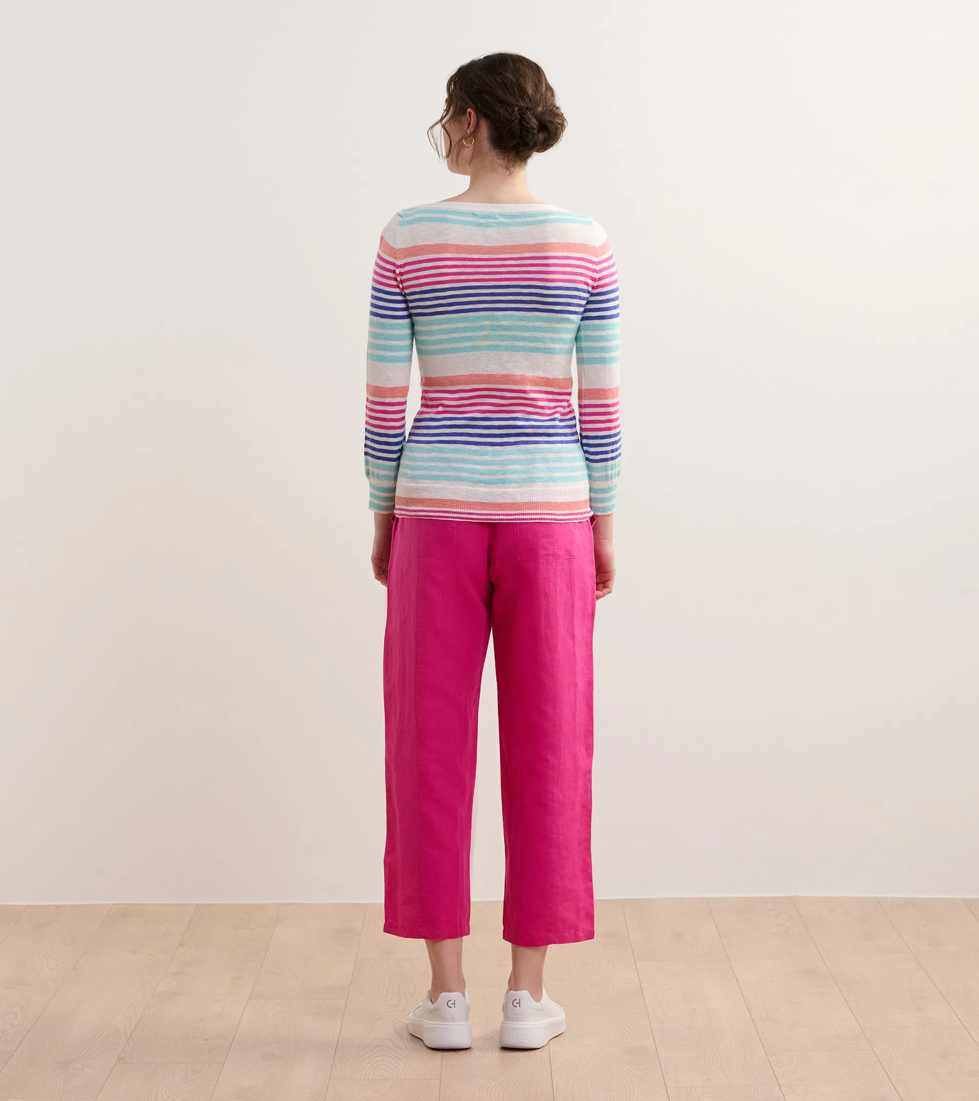 3/4 Sleeve Knit Breton - Cherry Stripes -Hatley