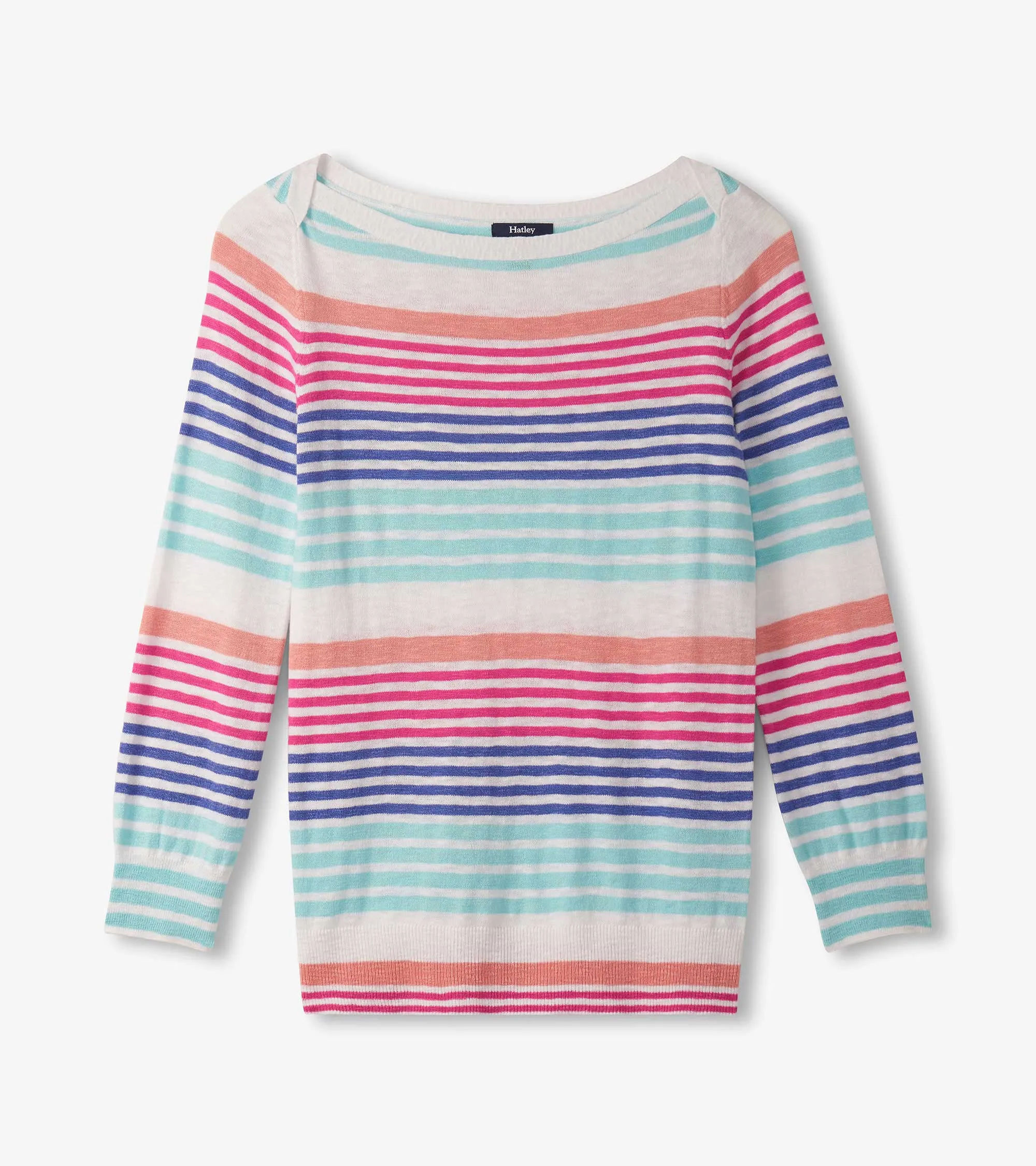 3/4 Sleeve Knit Breton - Cherry Stripes -Hatley
