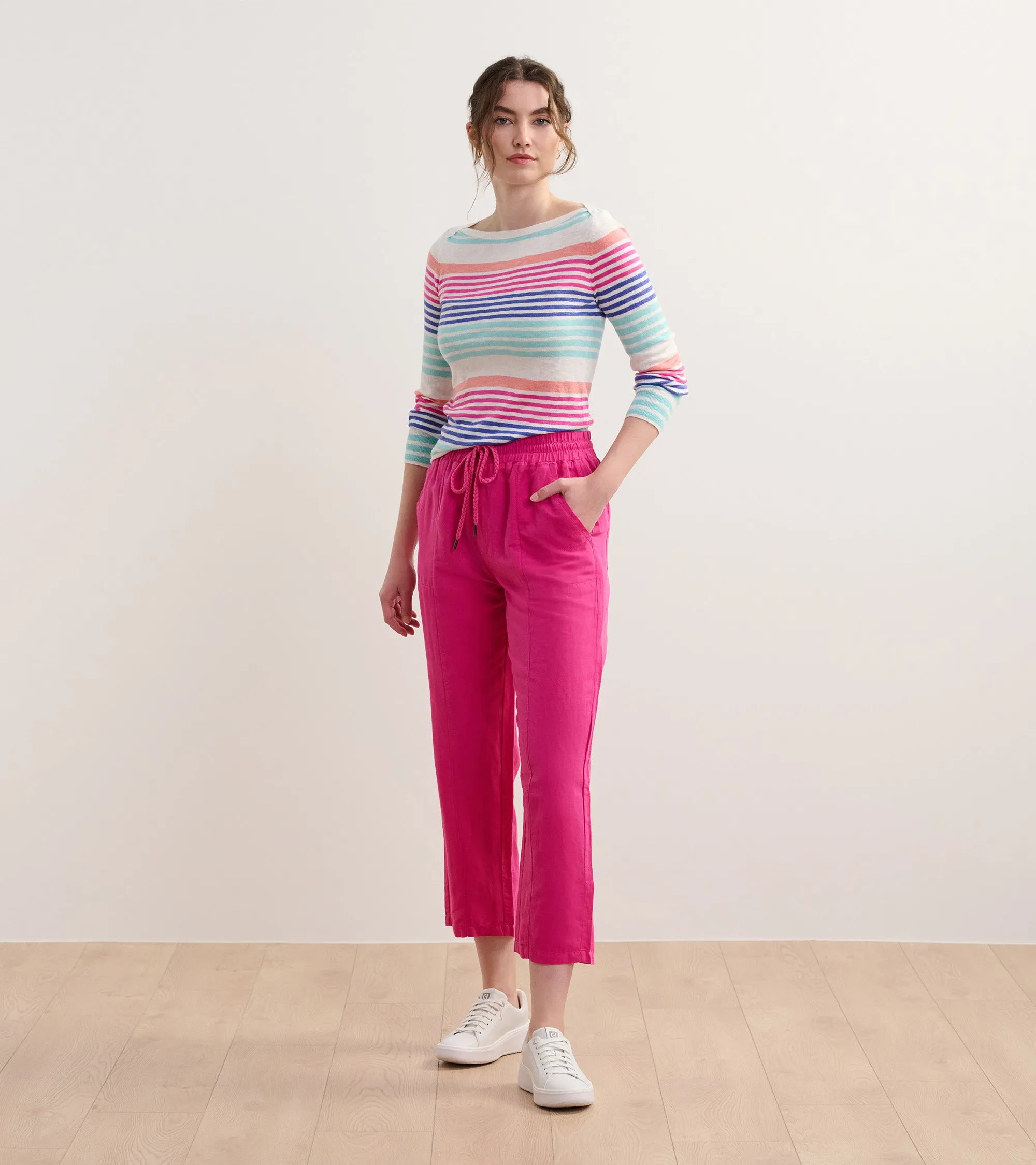 3/4 Sleeve Knit Breton - Cherry Stripes -Hatley