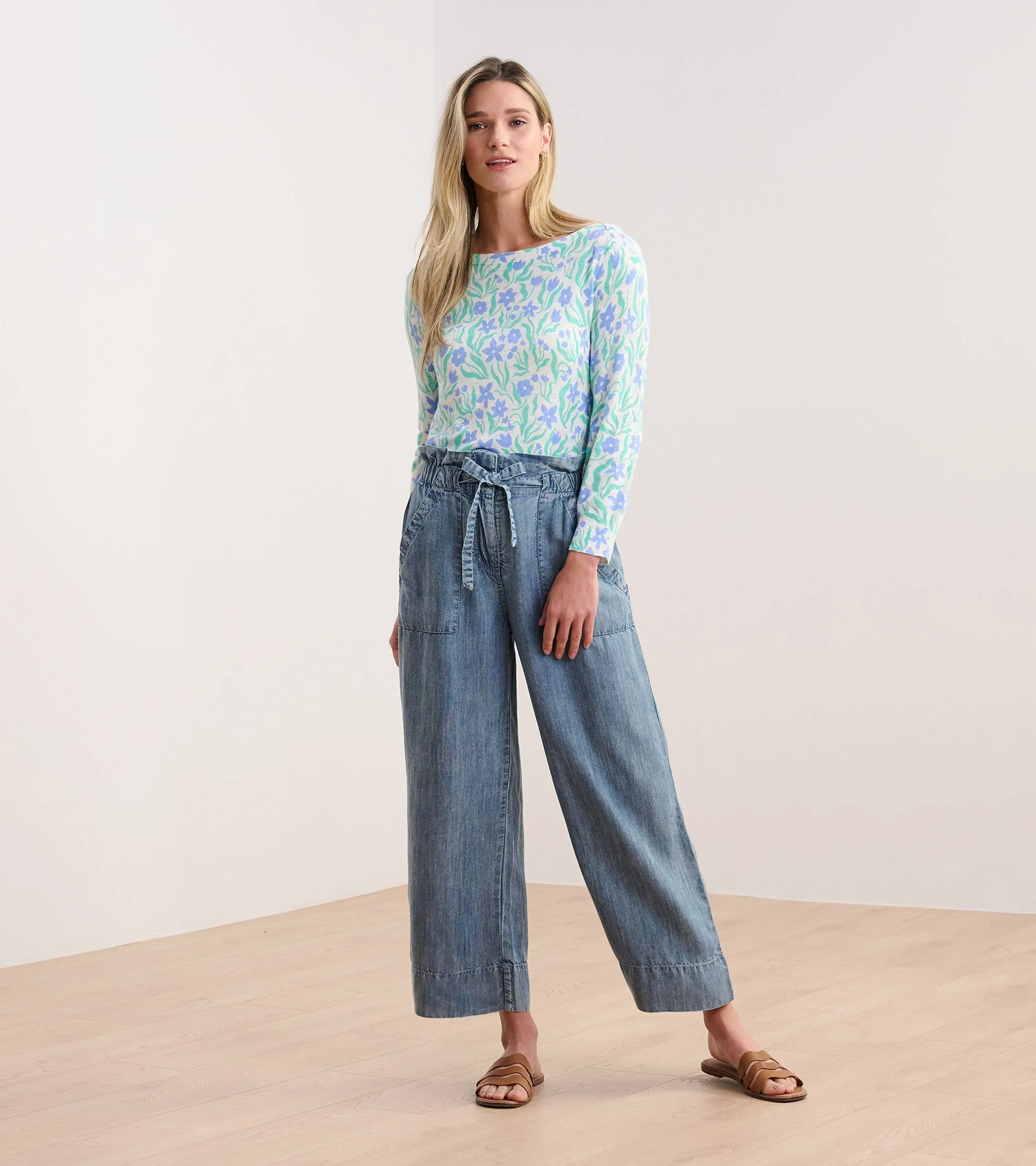 3/4 Sleeve Knit Breton - Painted Flowers -Hatley