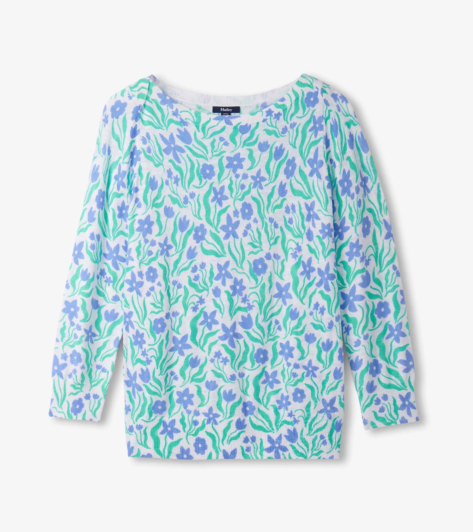 3/4 Sleeve Knit Breton - Painted Flowers -Hatley