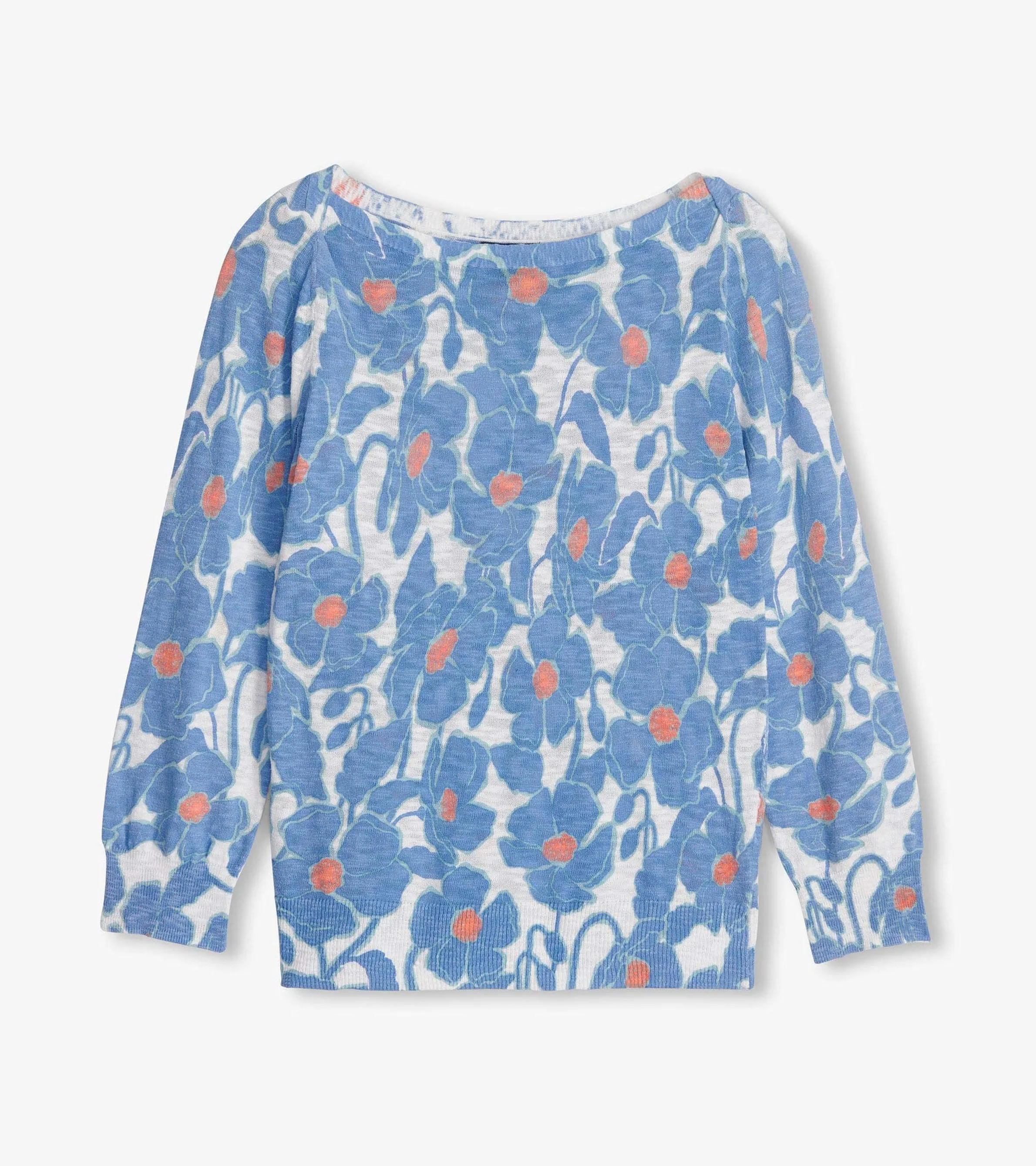 3/4 Sleeve Knit Breton - Textured Poppies -Hatley