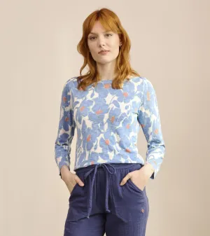 3/4 Sleeve Knit Breton - Textured Poppies -Hatley