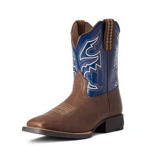 Ariat Kid's Chocolate and Navy Sorting Pen Boots