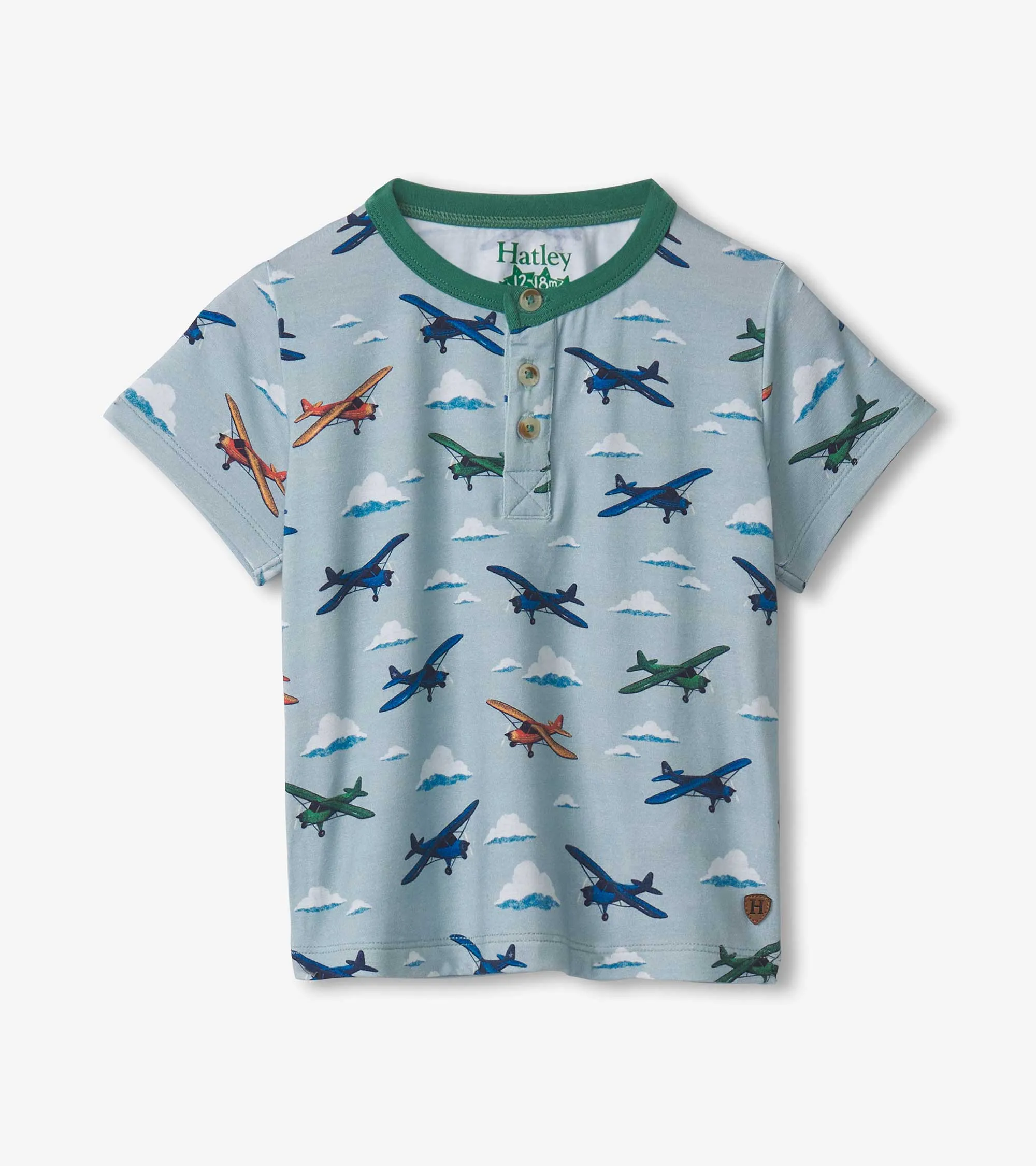 Baby & Toddler Boys Airplanes Bamboo Henley -Hatley