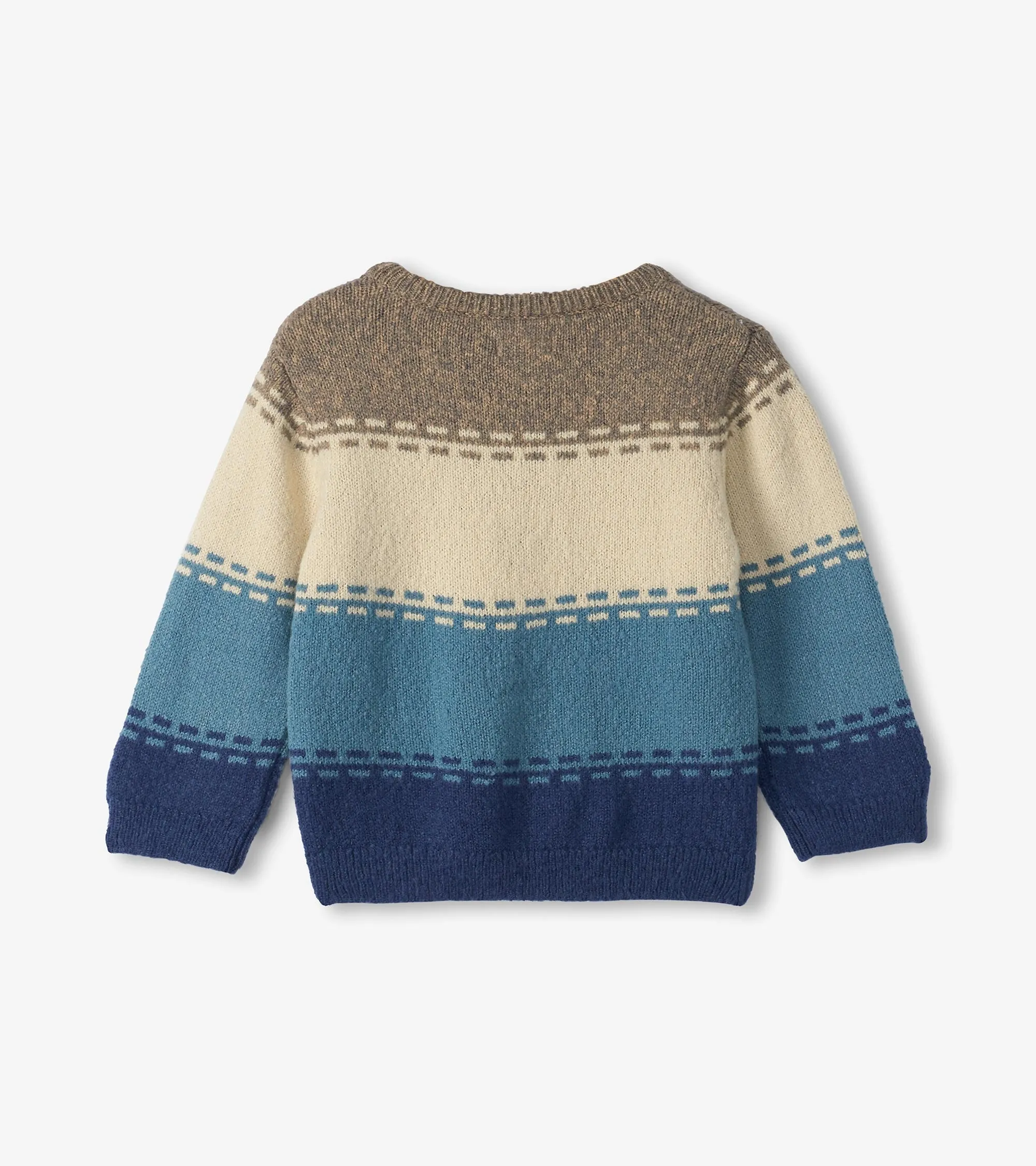 Baby & Toddler Boys Blue Combo Crew Neck Knit Sweater -Hatley