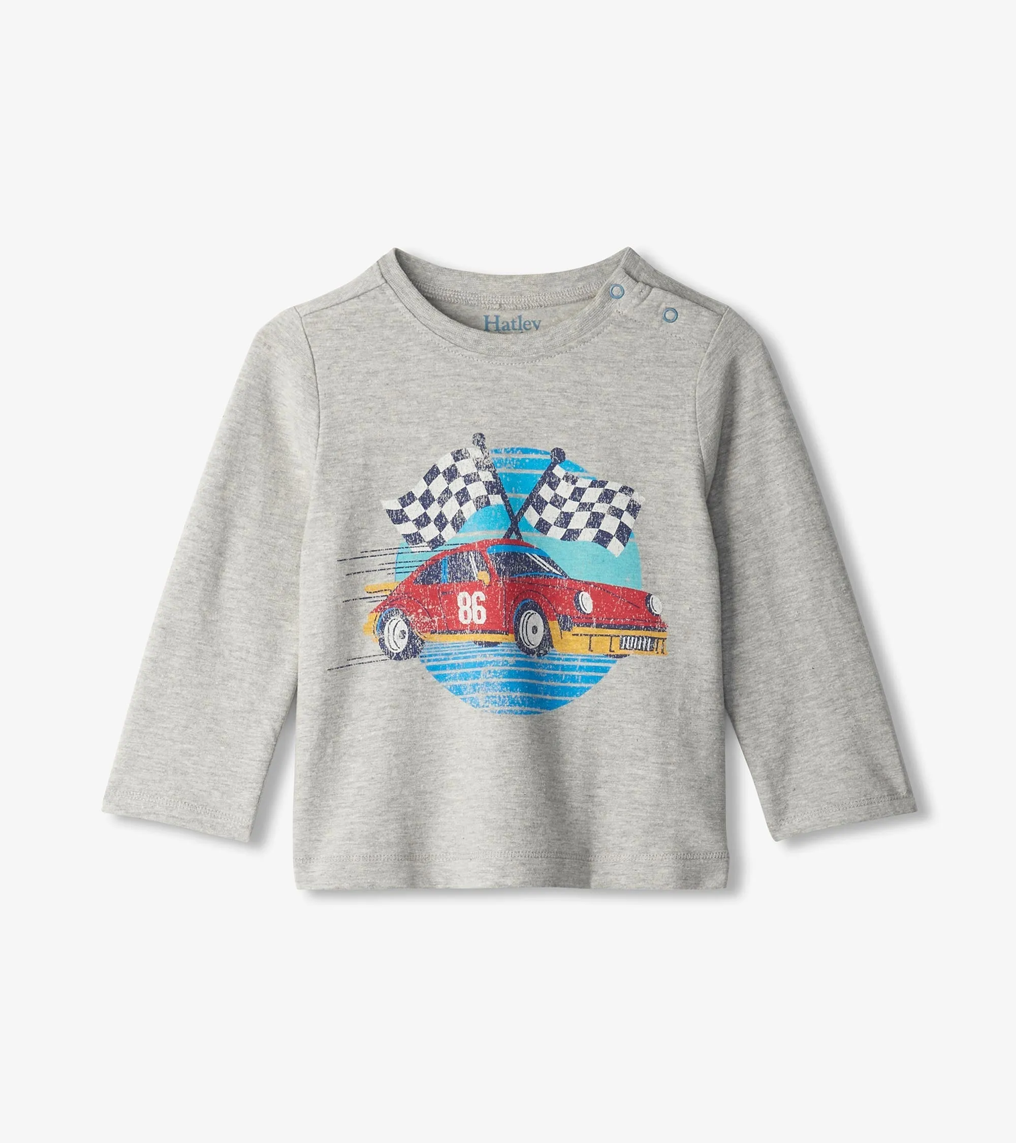 Baby & Toddler Boys Checkered Flag Long Sleeve T-Shirt -Hatley