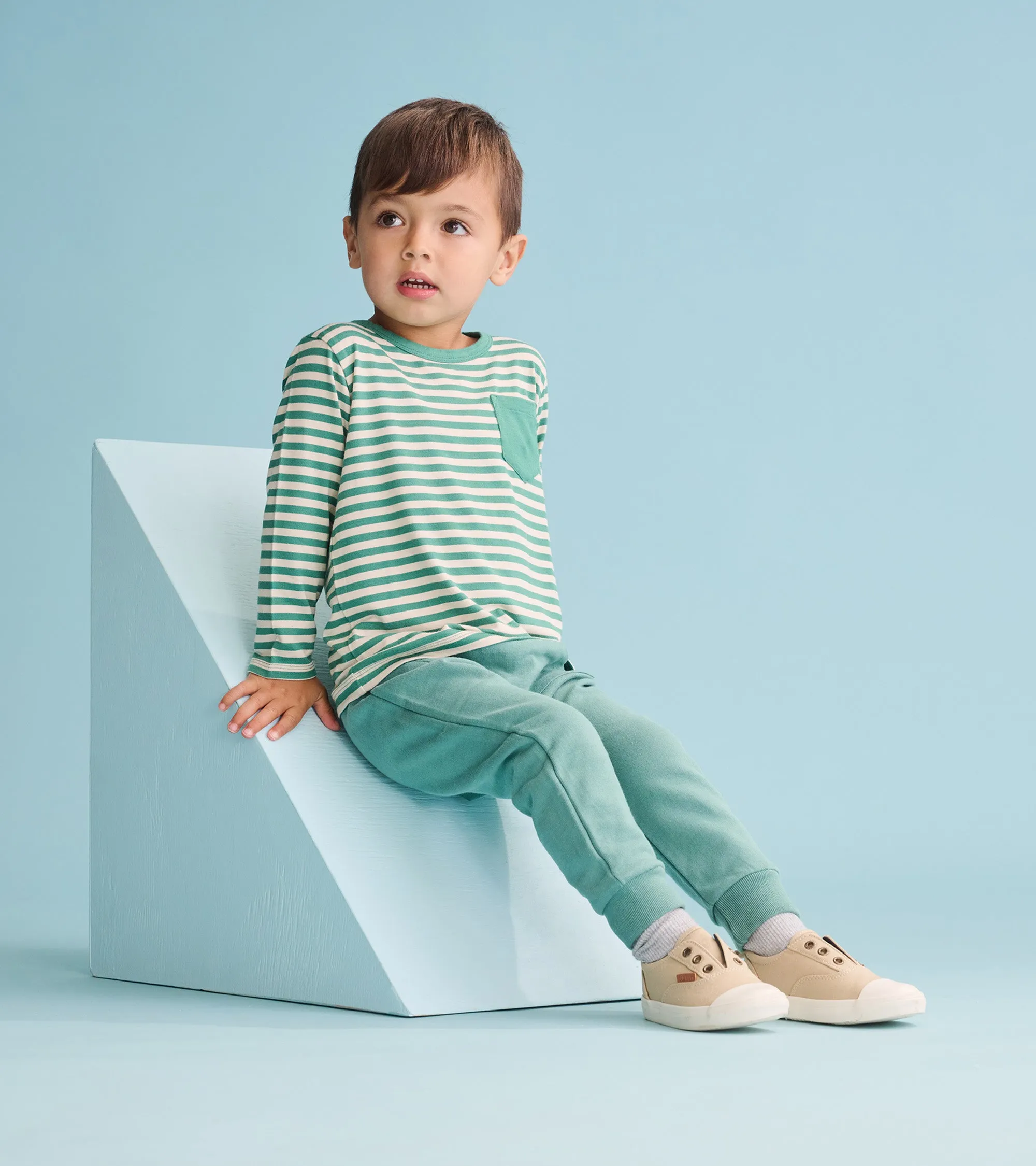 Baby & Toddler Boys Deep Sea Striped Long Sleeve Bamboo T-Shirt -Hatley