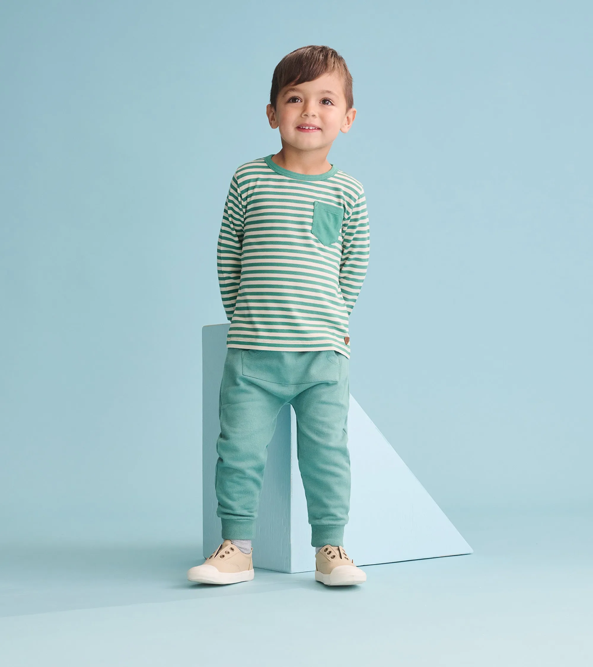 Baby & Toddler Boys Deep Sea Striped Long Sleeve Bamboo T-Shirt -Hatley