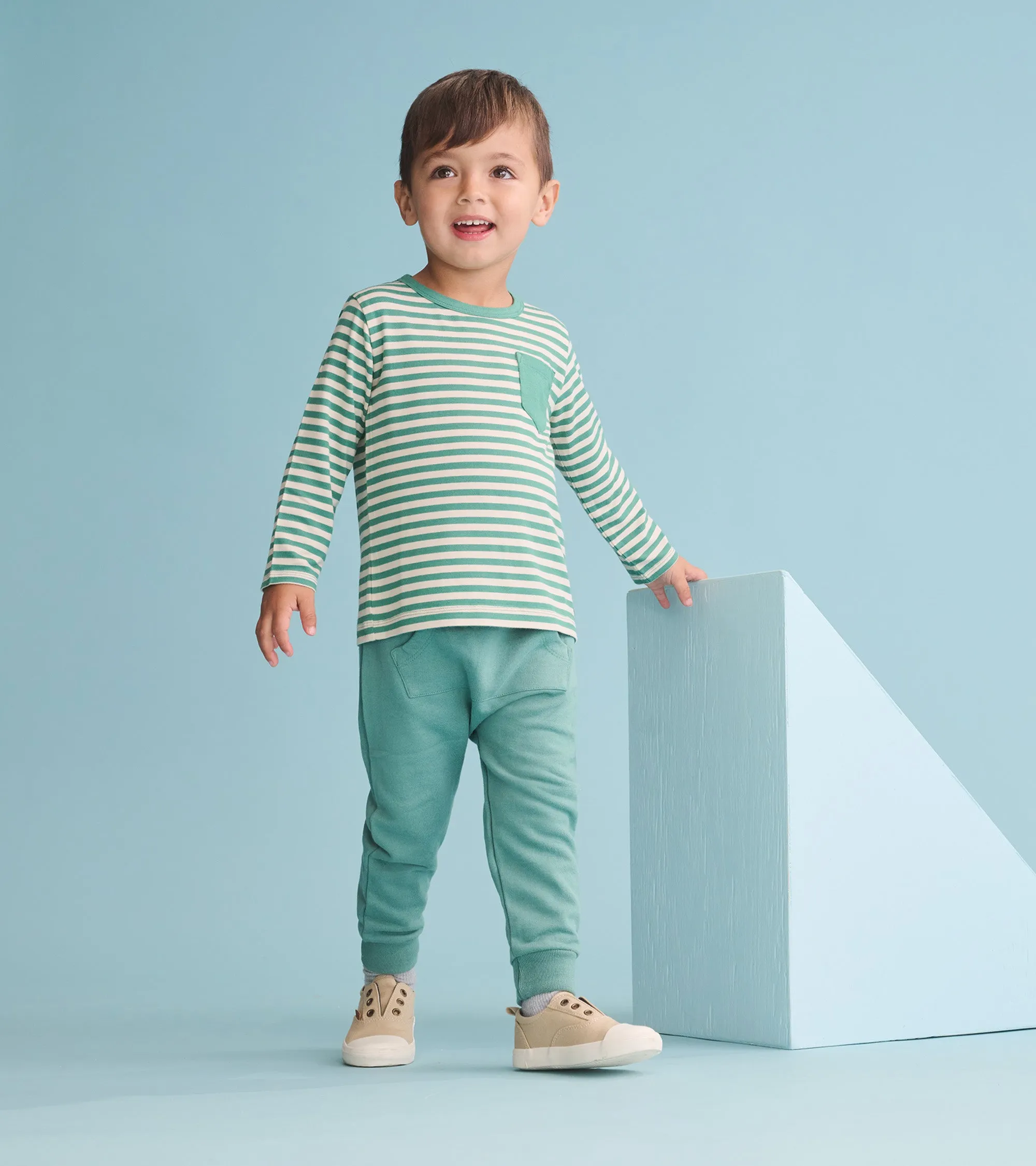 Baby & Toddler Boys Deep Sea Striped Long Sleeve Bamboo T-Shirt -Hatley