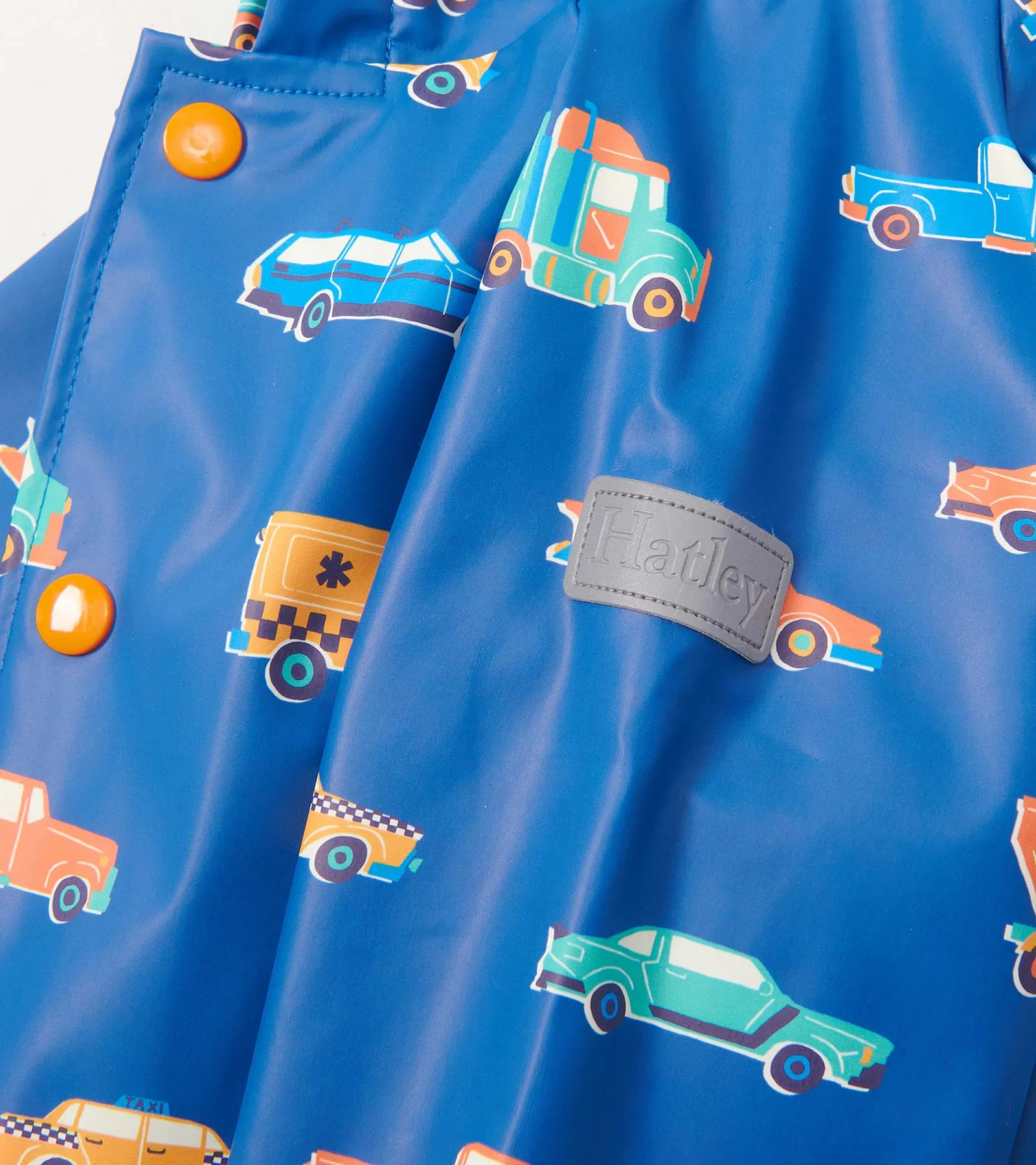 Baby & Toddler Boys Driving Cars Button-Up Rain Jacket -Hatley