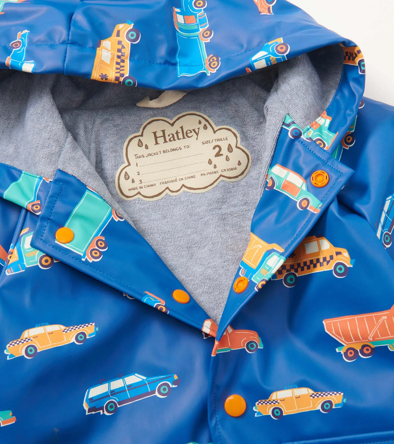 Baby & Toddler Boys Driving Cars Button-Up Rain Jacket -Hatley