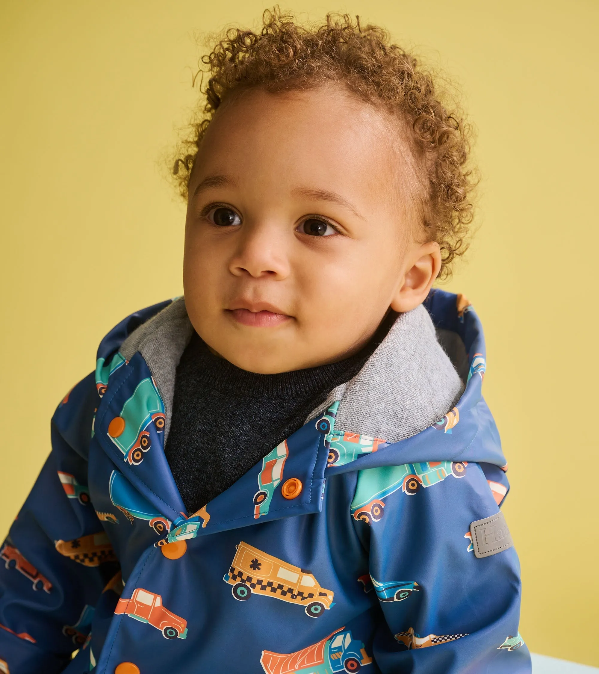 Baby & Toddler Boys Driving Cars Button-Up Rain Jacket -Hatley