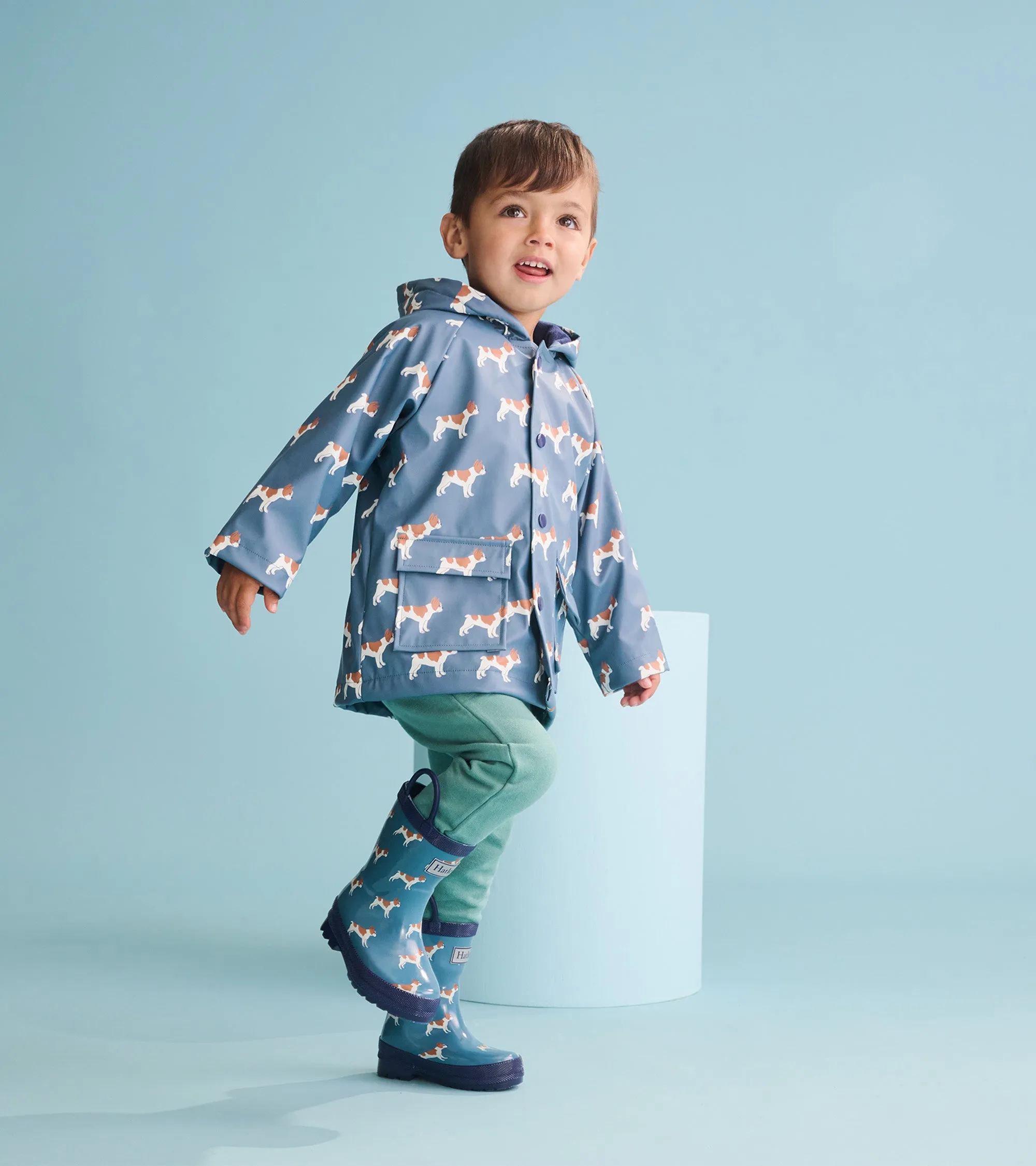 Baby & Toddler Boys French Bulldogs Button-Up Rain Jacket -Hatley