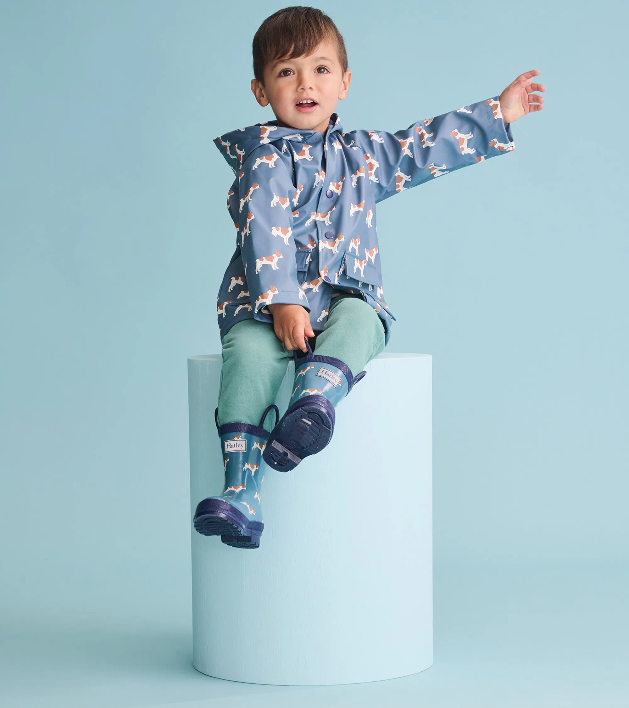 Baby & Toddler Boys French Bulldogs Button-Up Rain Jacket -Hatley