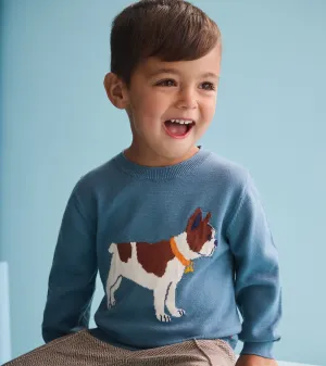 Baby & Toddler Boys French Bulldogs Crew Neck Sweater -Hatley