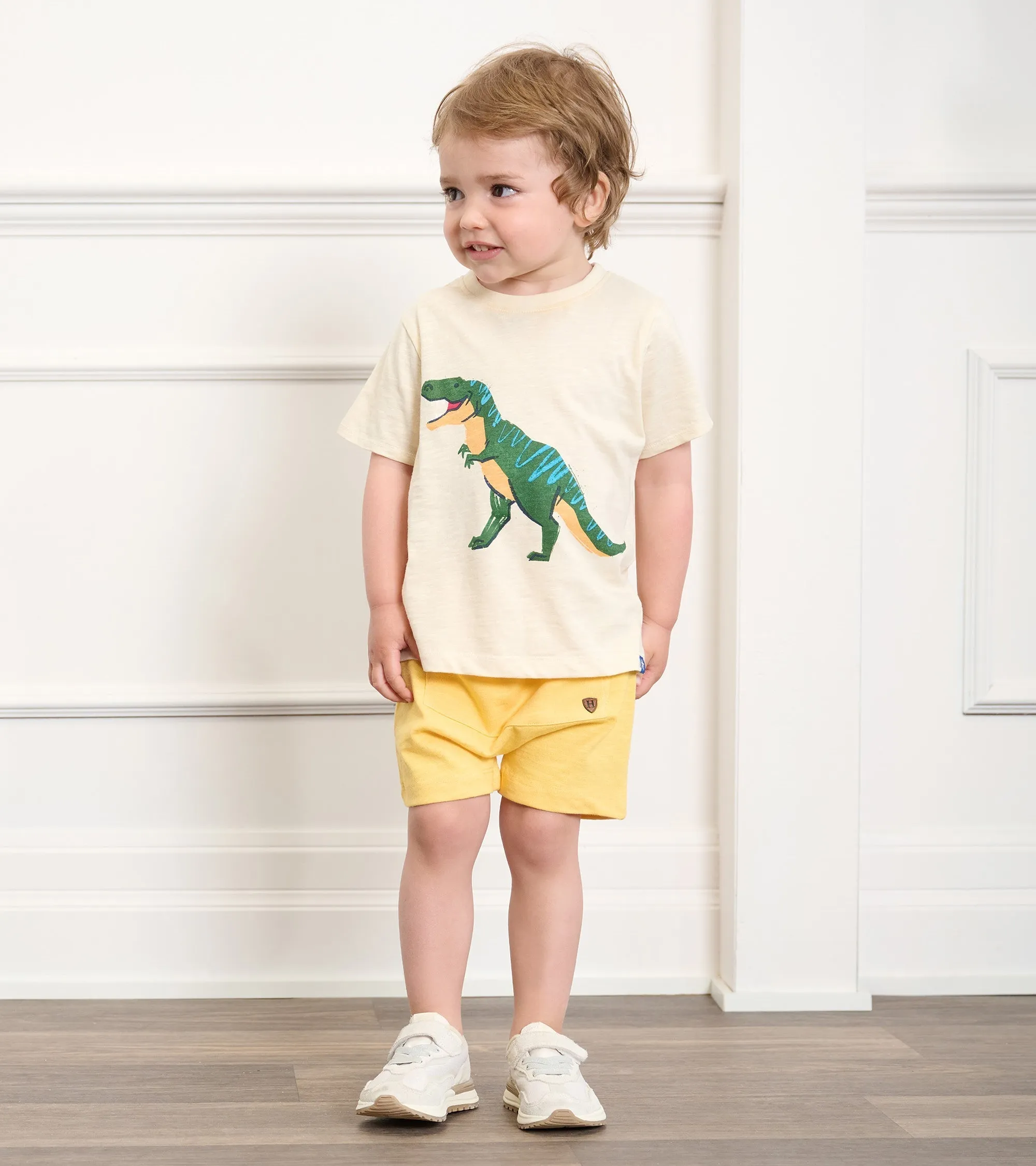 Baby & Toddler Boys Golden Cream Kangaroo Shorts -Hatley
