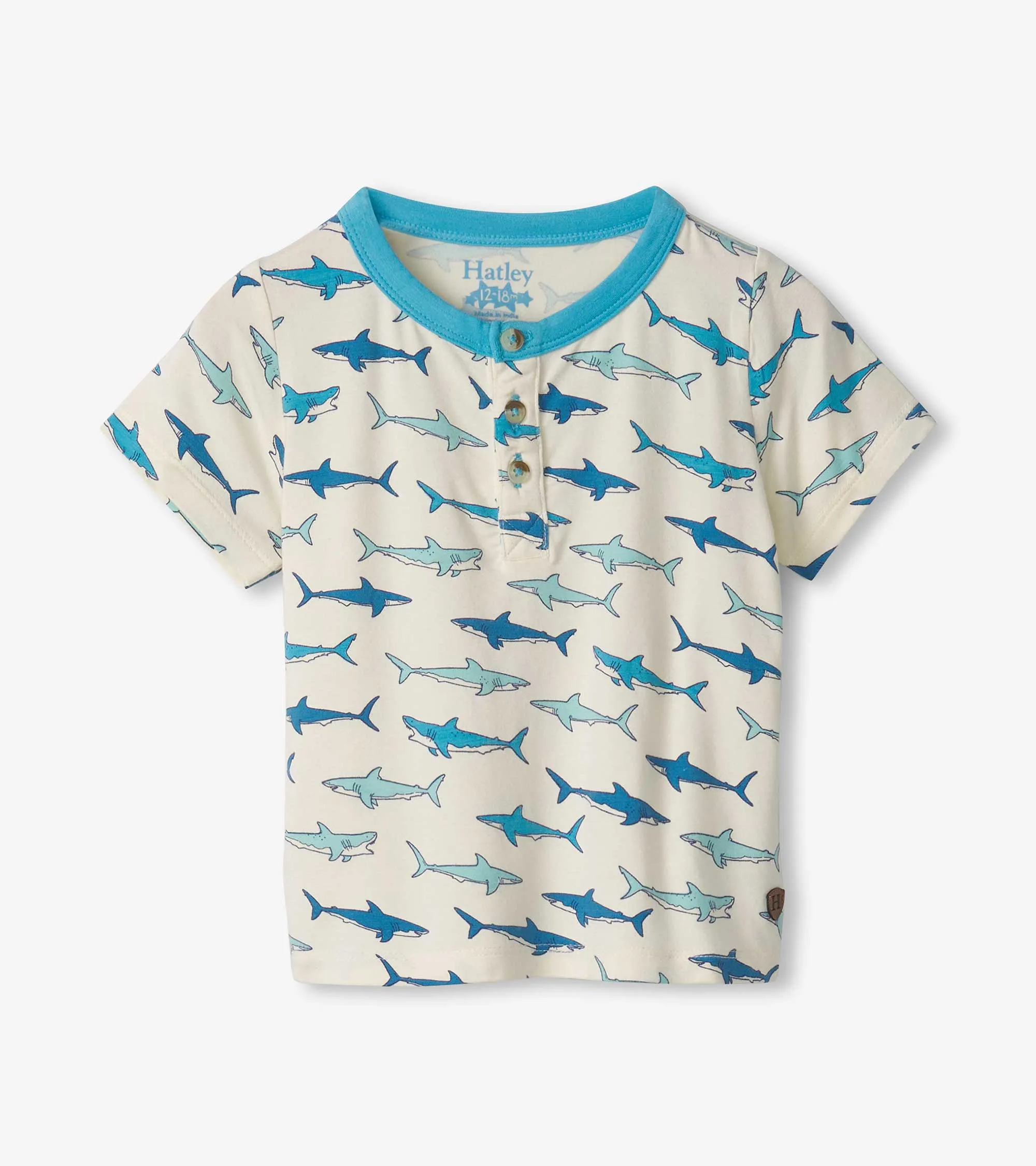 Baby & Toddler Boys Hungry Sharks Bamboo Henley -Hatley