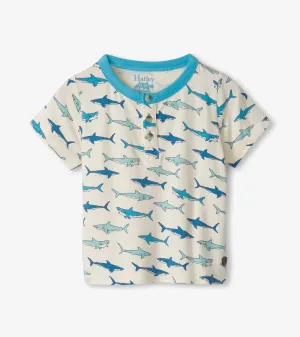 Baby & Toddler Boys Hungry Sharks Bamboo Henley -Hatley