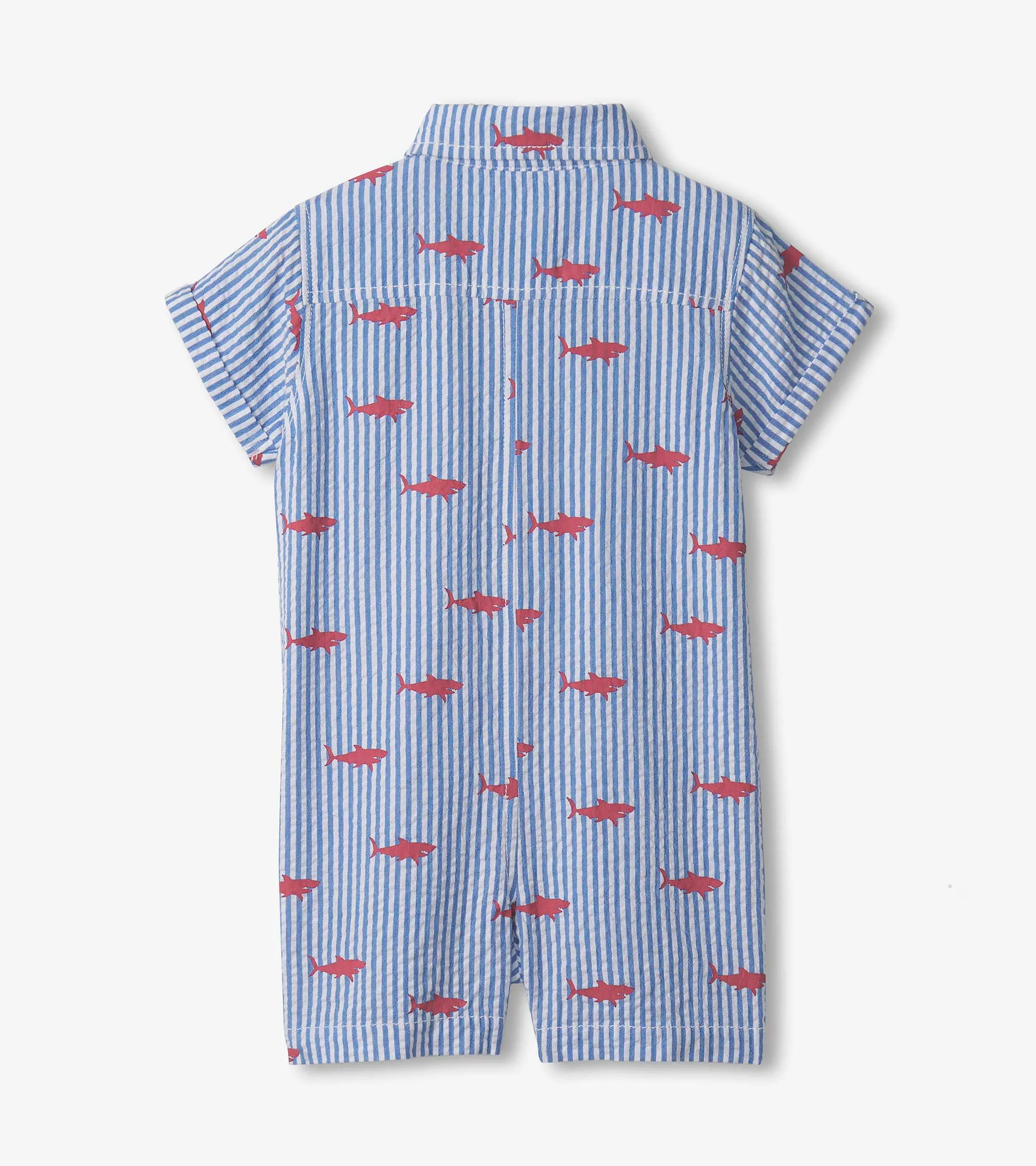 Baby & Toddler Boys Shark Silhouette Woven Romper -Hatley