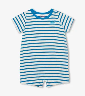 Baby & Toddler Boys Shark Stripes Bamboo Romper -Hatley