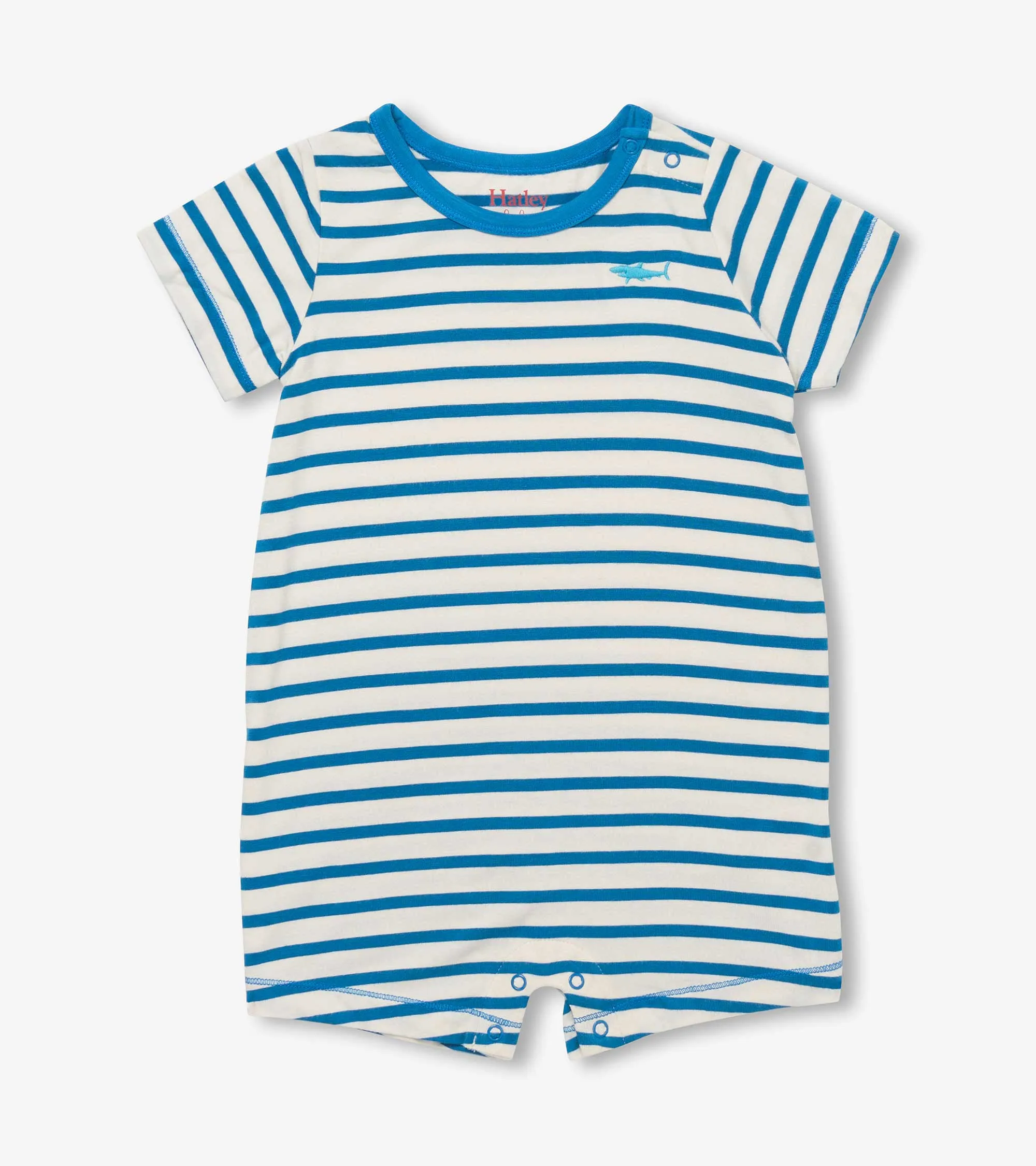 Baby & Toddler Boys Shark Stripes Bamboo Romper -Hatley
