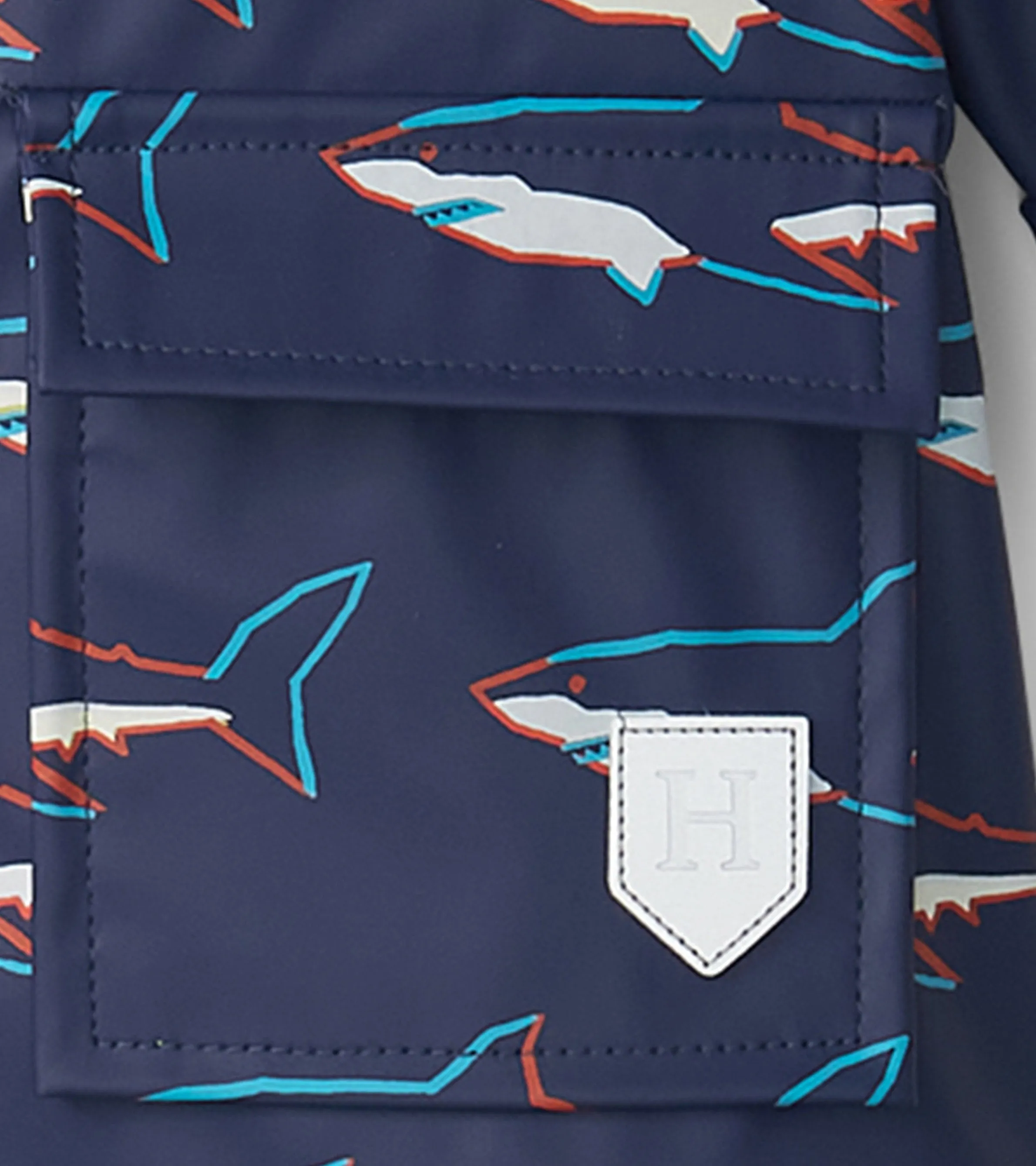 Baby & Toddler Boys Sharks Button-Up Rain Jacket -Hatley
