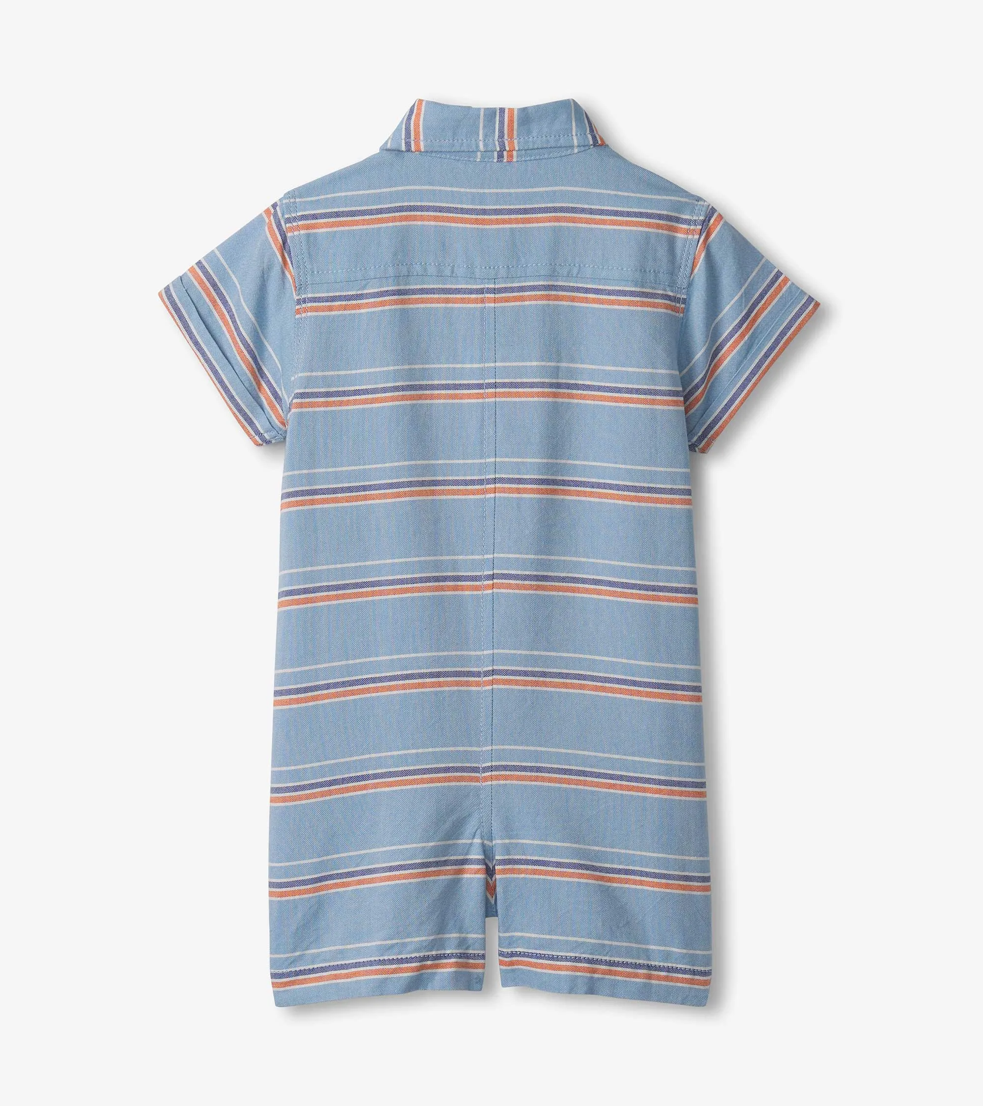 Baby & Toddler Boys Striped Blue Woven Romper -Hatley