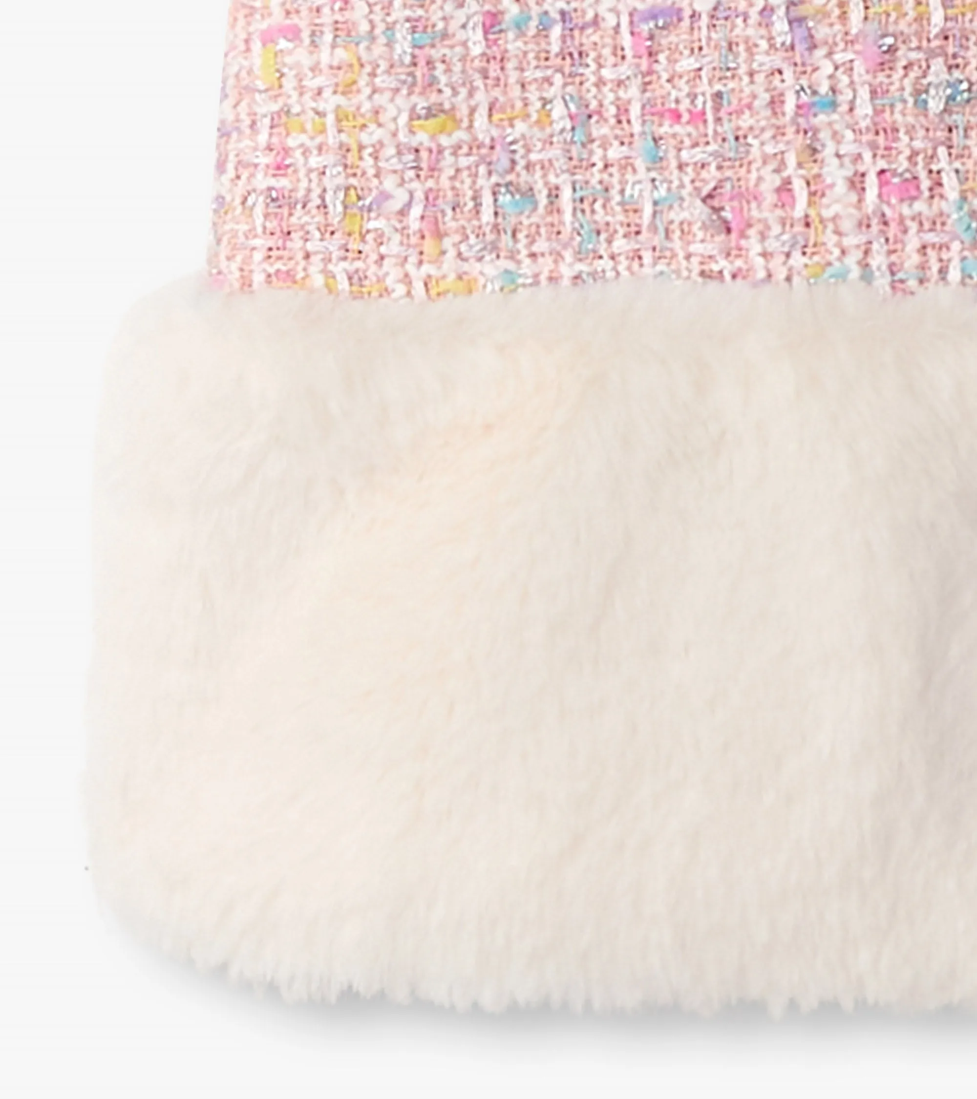 Baby & Toddler Girls Aurora Pink Tweed Faux Fur Trim Dress -Hatley
