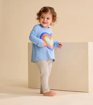 Baby & Toddler Girls Big Groovy Heart Long Sleeve T-Shirt -Hatley