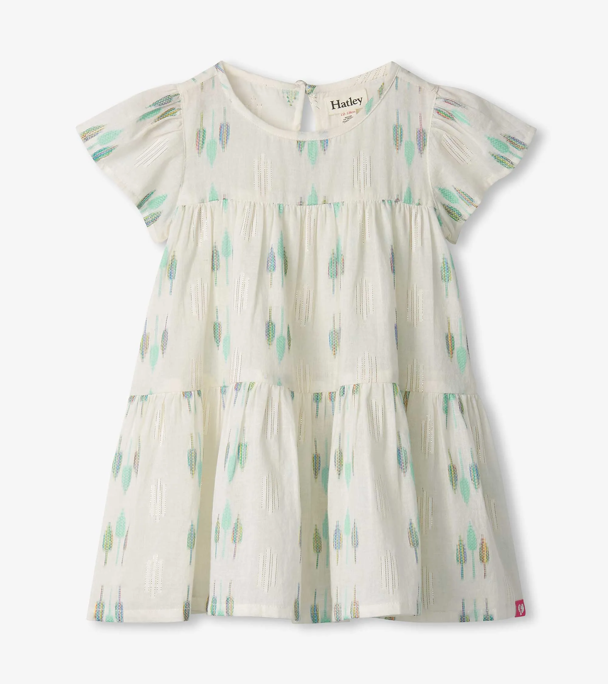Baby & Toddler Girls Blue Feathers Woven Puff Dress -Hatley