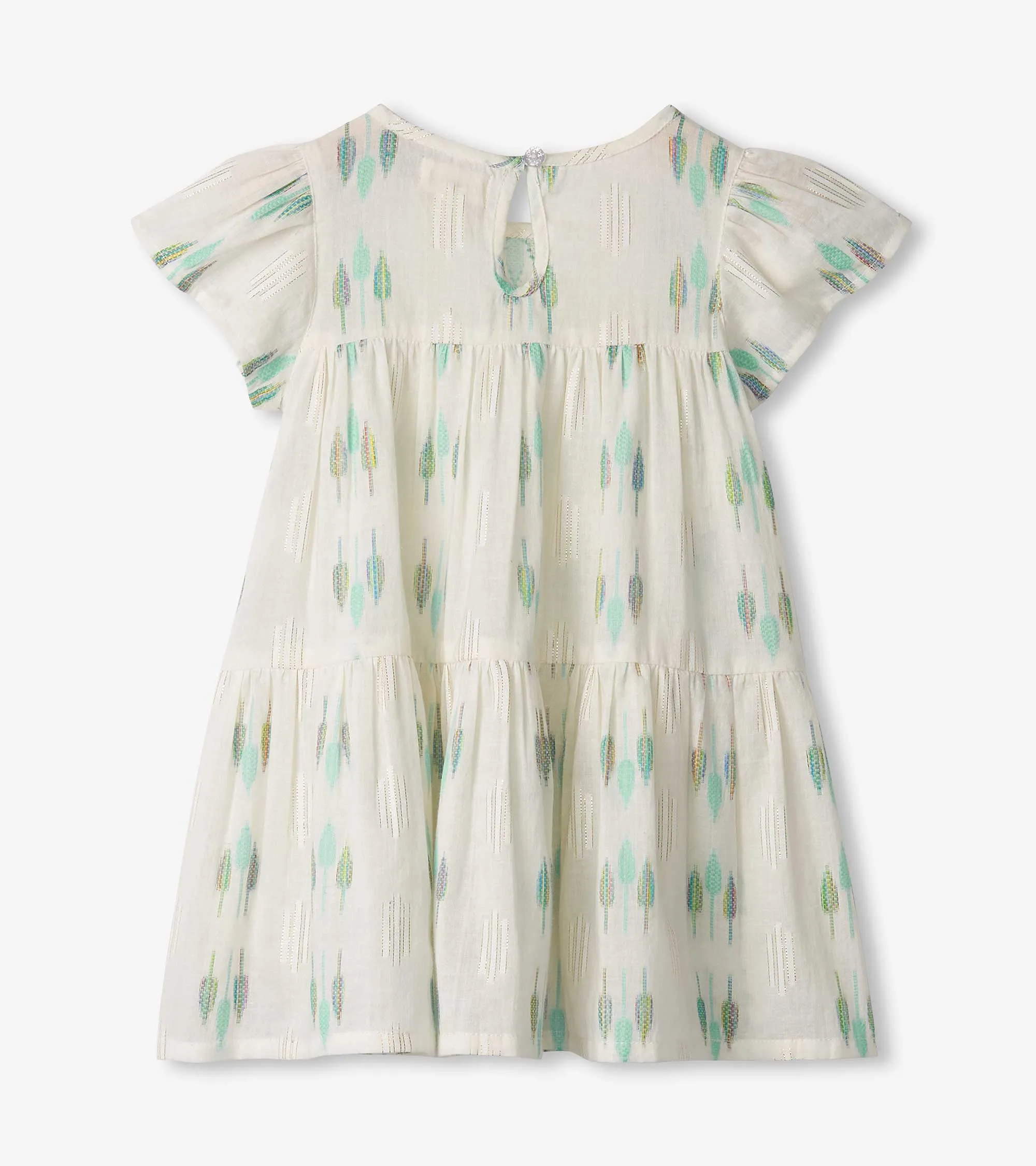Baby & Toddler Girls Blue Feathers Woven Puff Dress -Hatley