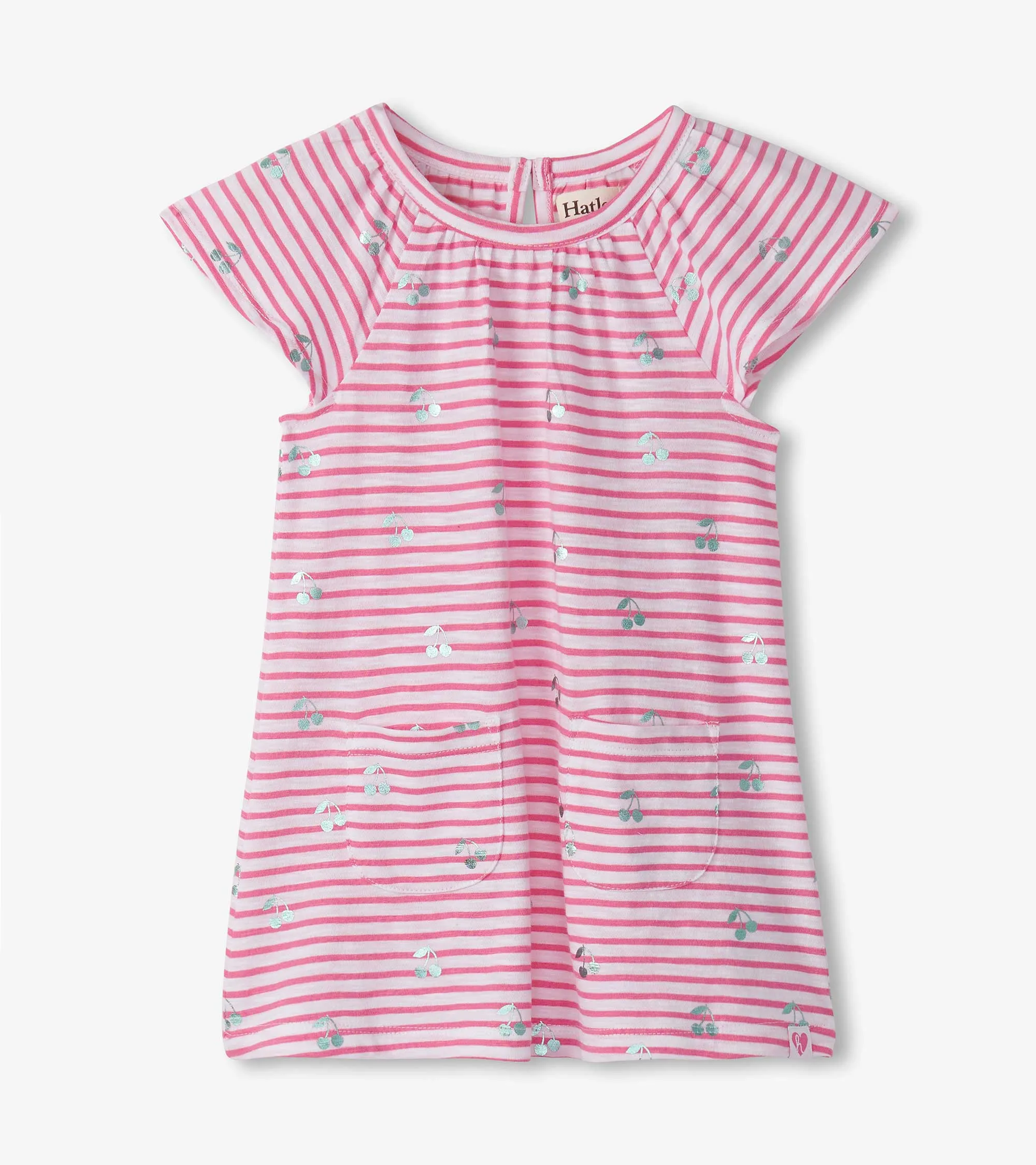 Baby & Toddler Girls Cherry Stripes Easy Raglan Dress -Hatley