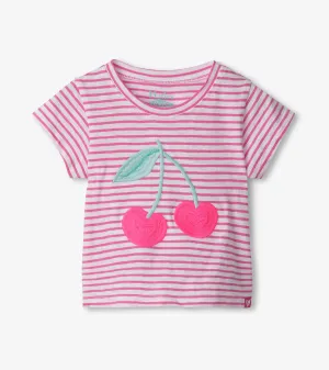 Baby & Toddler Girls Cherry Stripes Graphic Tee -Hatley