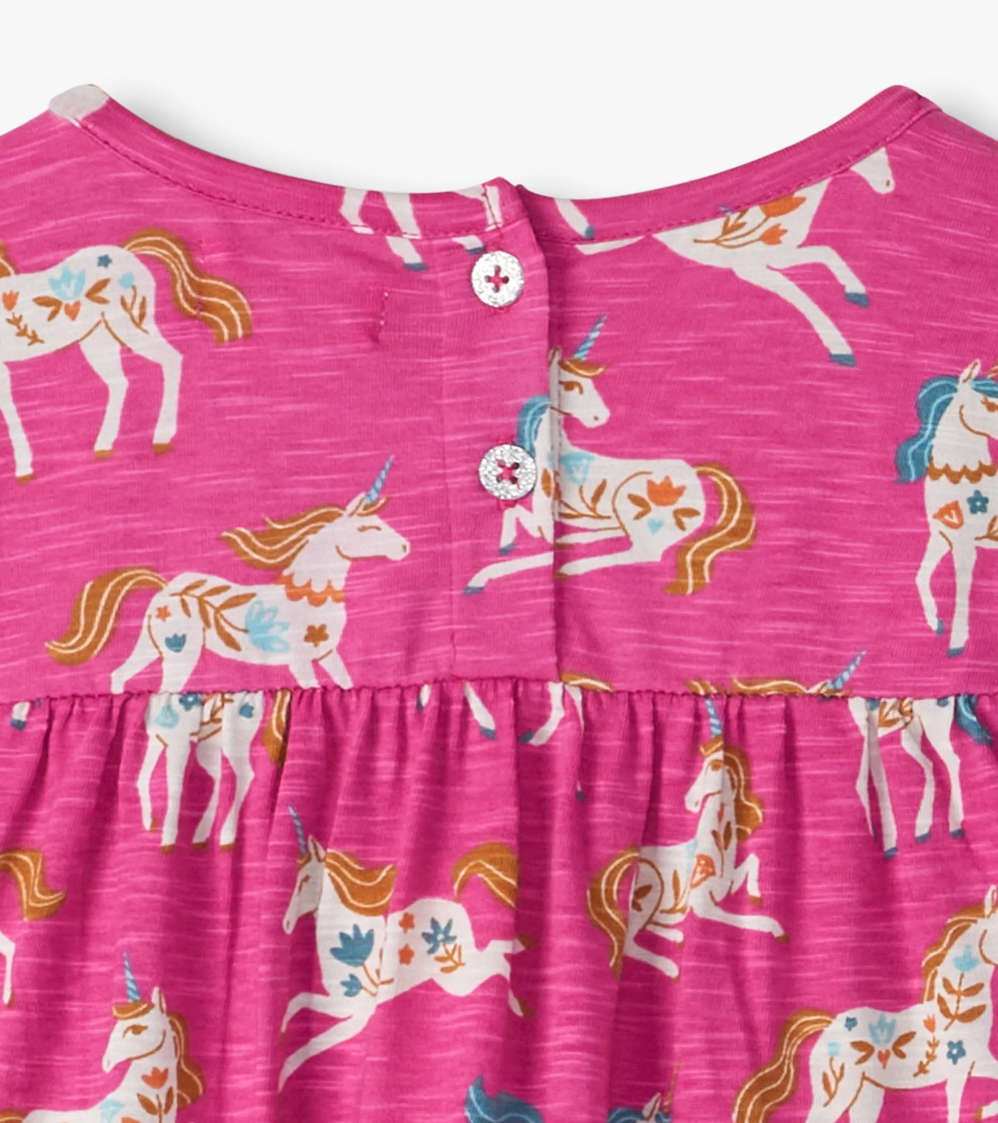 Baby & Toddler Girls Folksy Unicorns Gathered Tiered Dress -Hatley