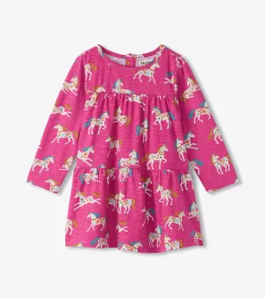 Baby & Toddler Girls Folksy Unicorns Gathered Tiered Dress -Hatley