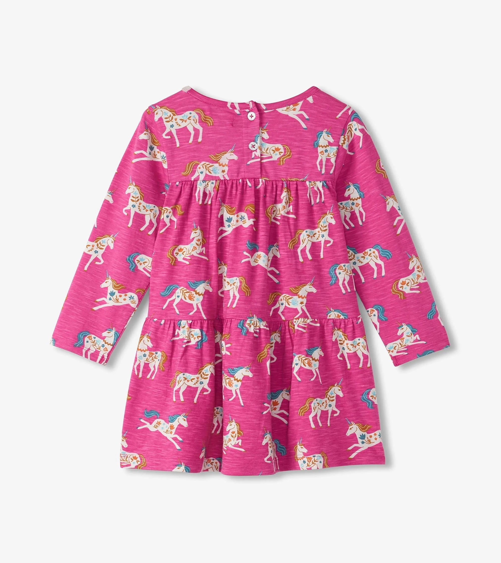 Baby & Toddler Girls Folksy Unicorns Gathered Tiered Dress -Hatley