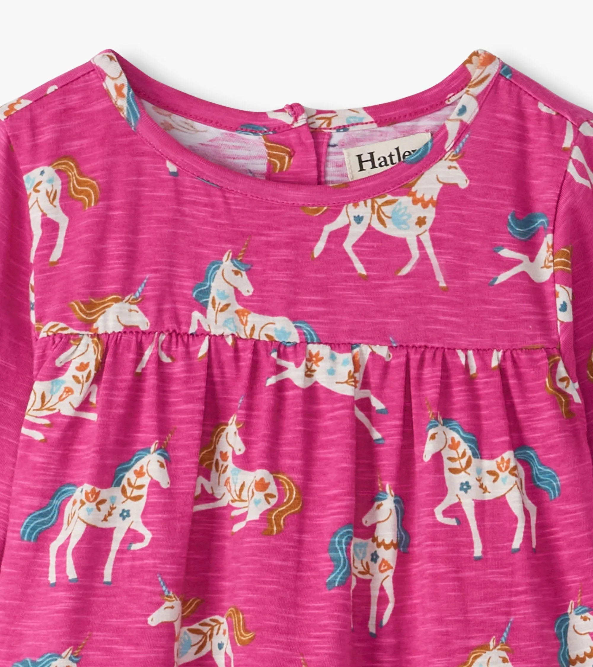 Baby & Toddler Girls Folksy Unicorns Gathered Tiered Dress -Hatley