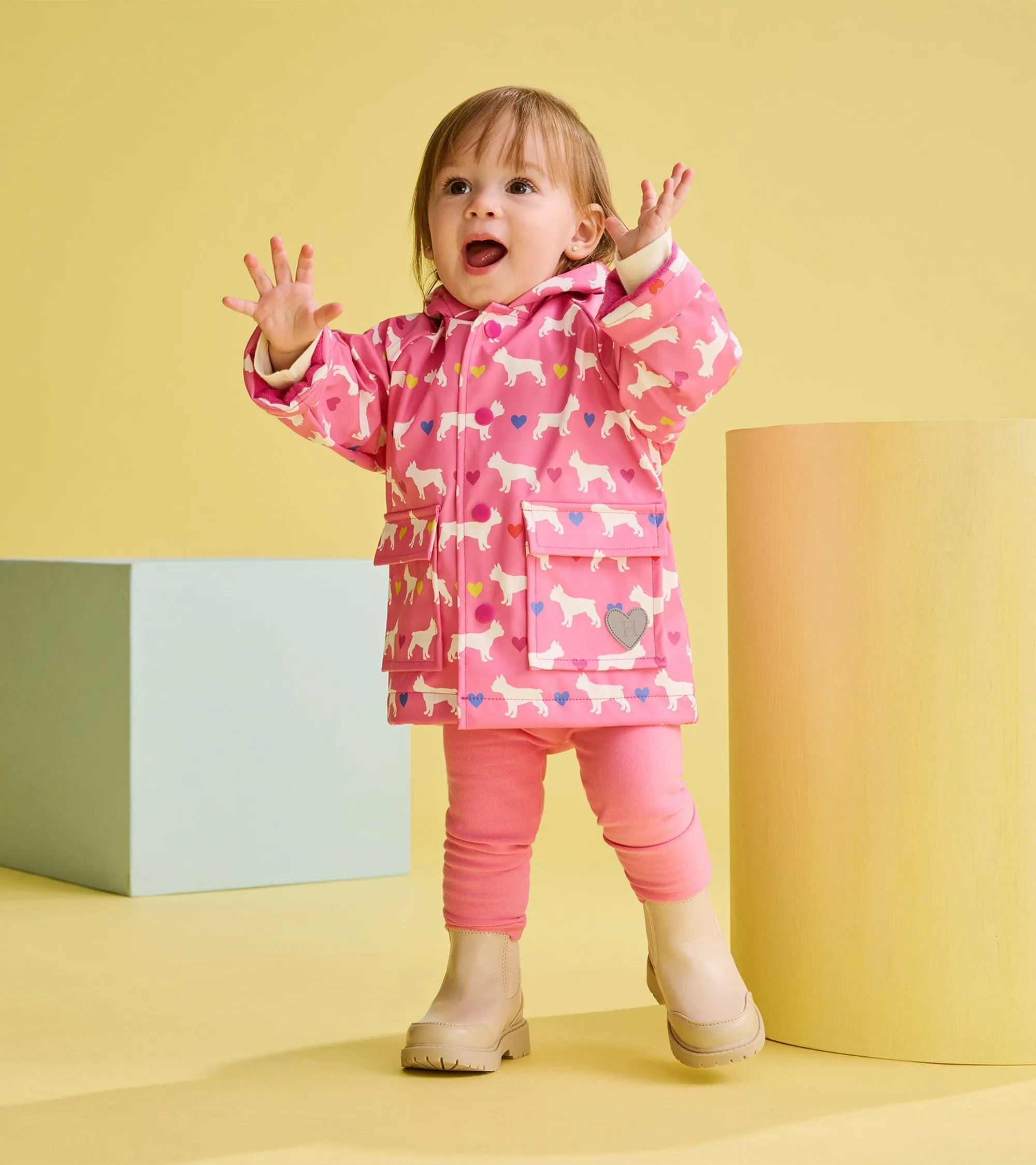 Baby & Toddler Girls French Bulldogs Button-Up Rain Jacket -Hatley
