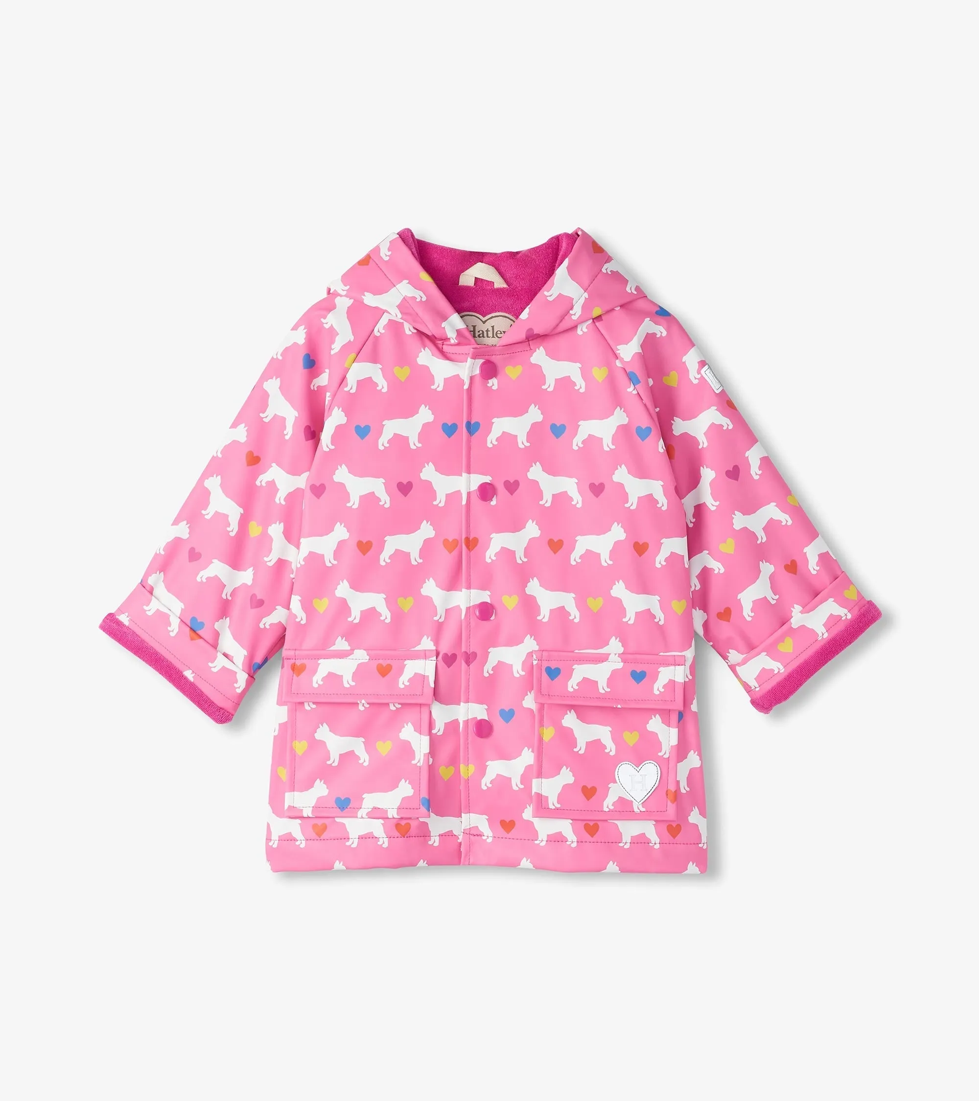 Baby & Toddler Girls French Bulldogs Button-Up Rain Jacket -Hatley