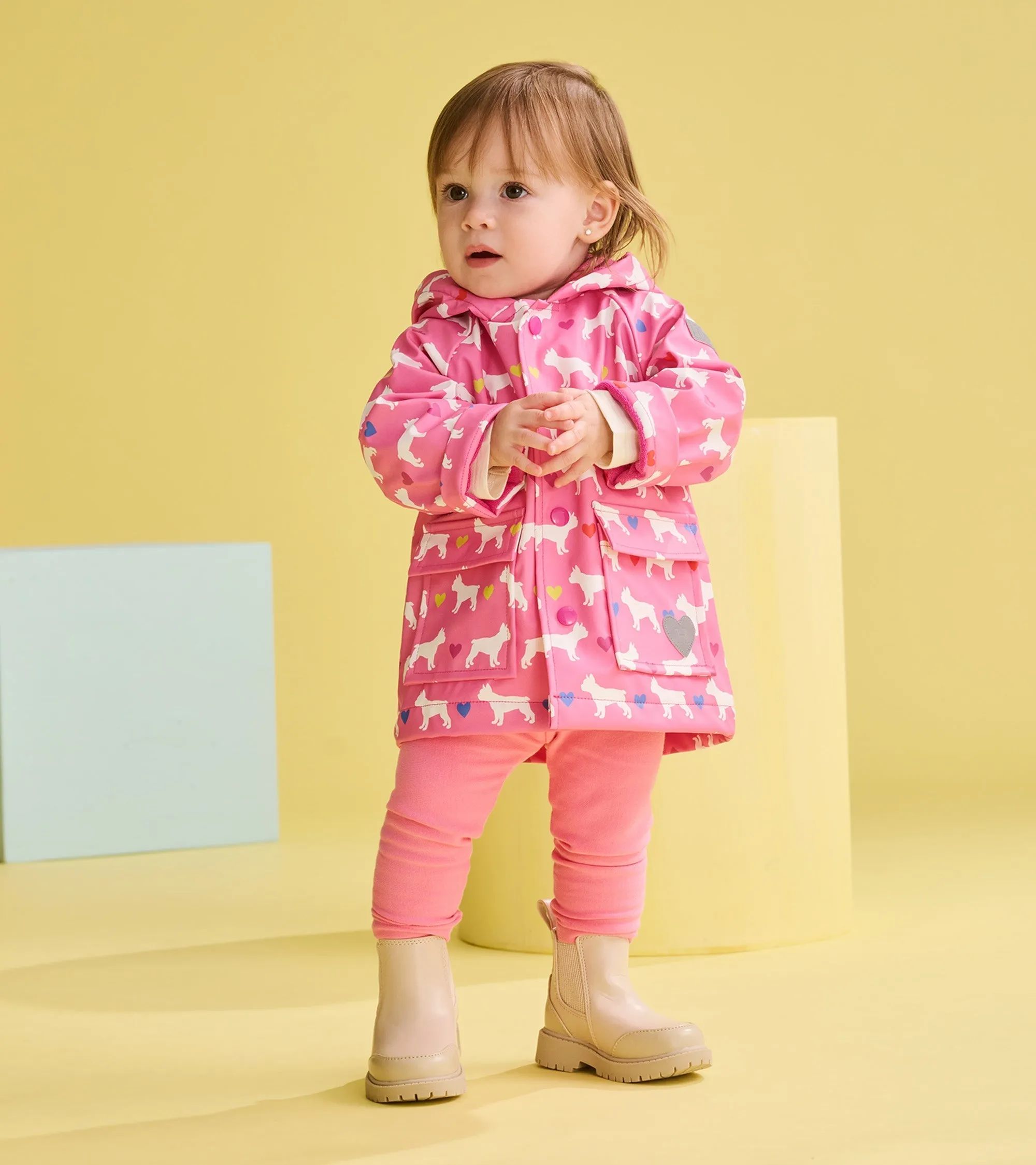 Baby & Toddler Girls French Bulldogs Button-Up Rain Jacket -Hatley