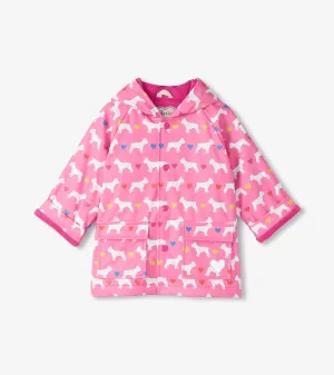 Baby & Toddler Girls French Bulldogs Button-Up Rain Jacket -Hatley