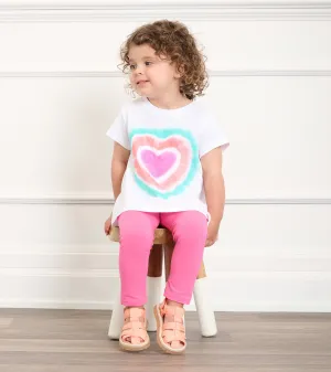 Baby & Toddler Girls Glowing Hearts Graphic Tee -Hatley
