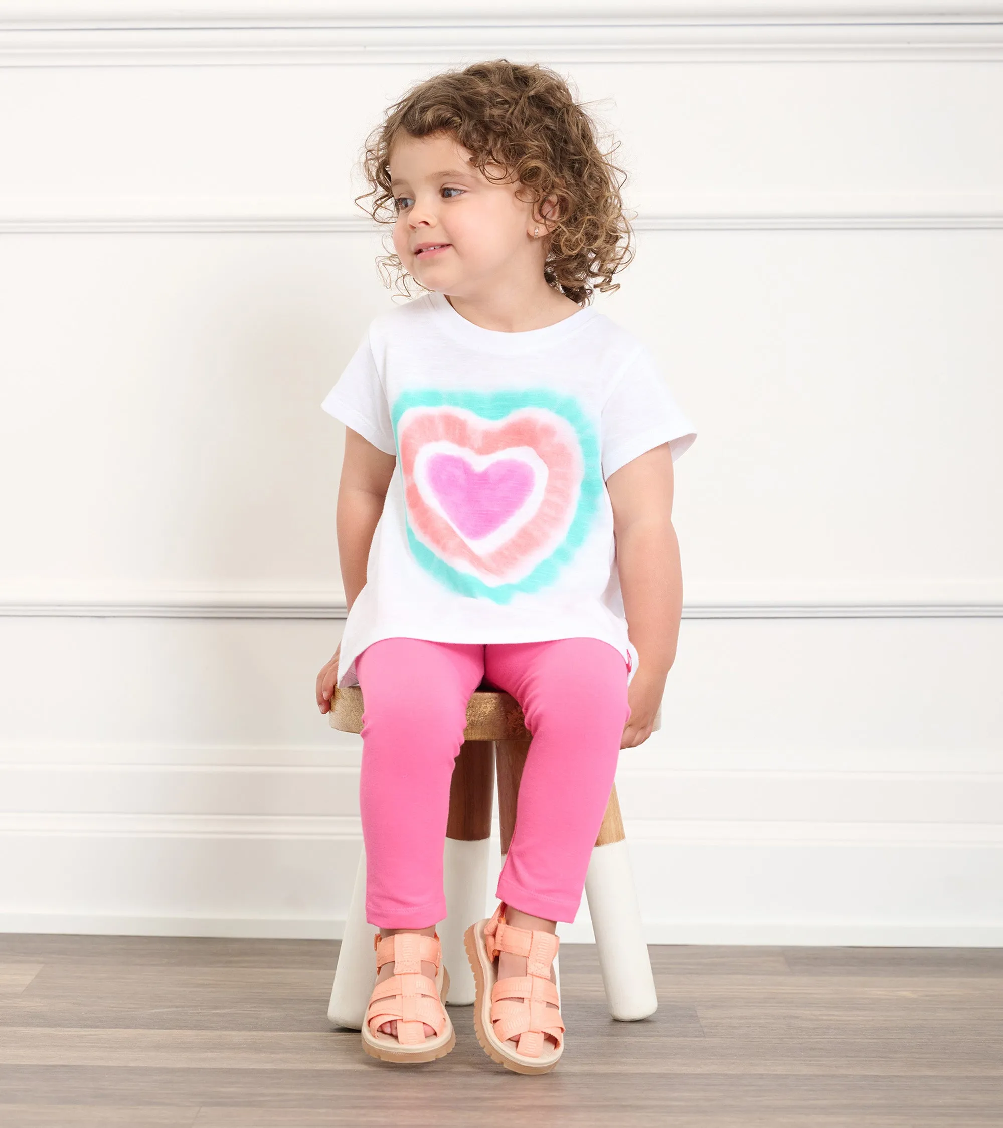 Baby & Toddler Girls Glowing Hearts Graphic Tee -Hatley