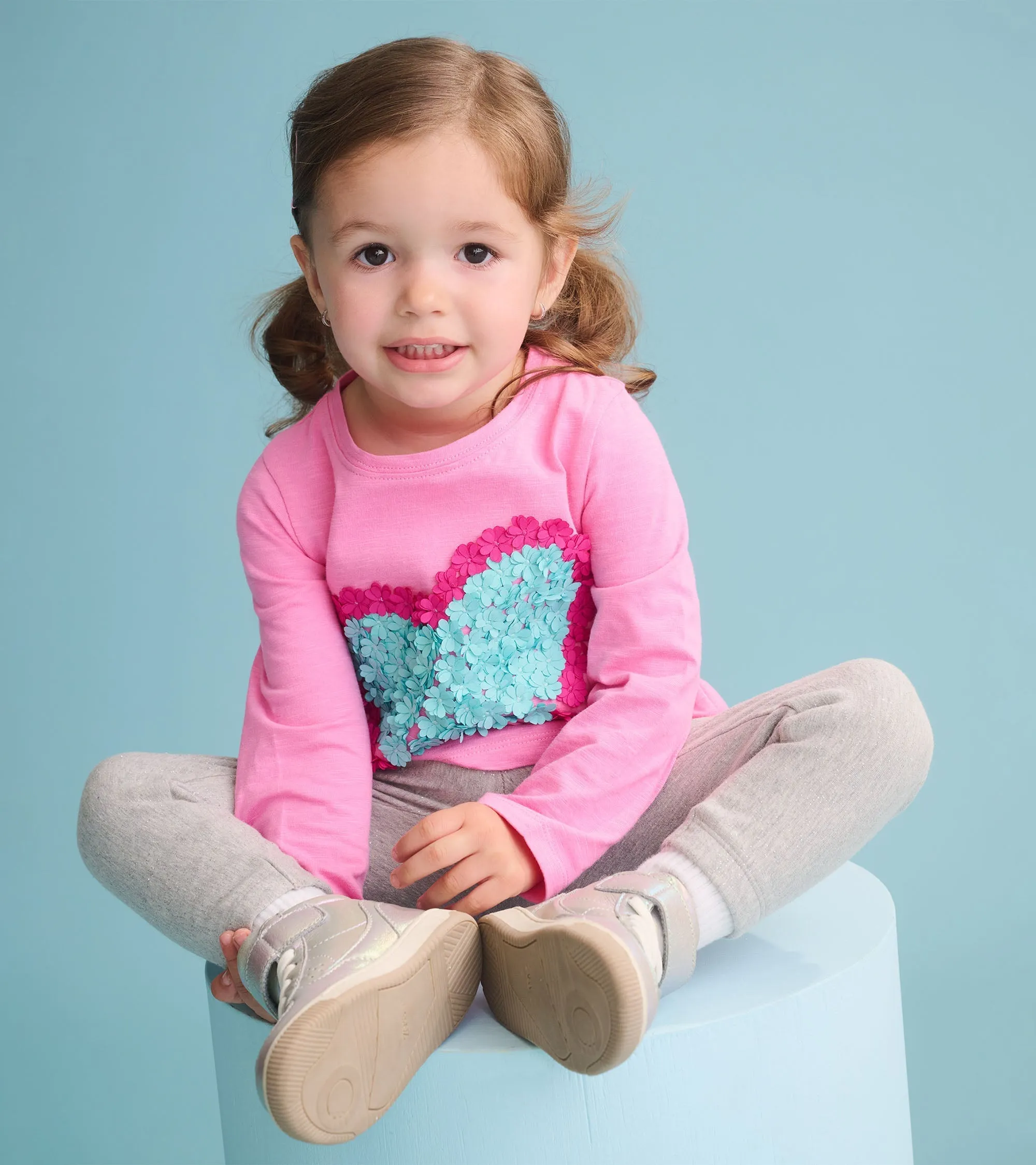 Baby & Toddler Girls Happy Hearts Long Sleeve T-Shirt -Hatley