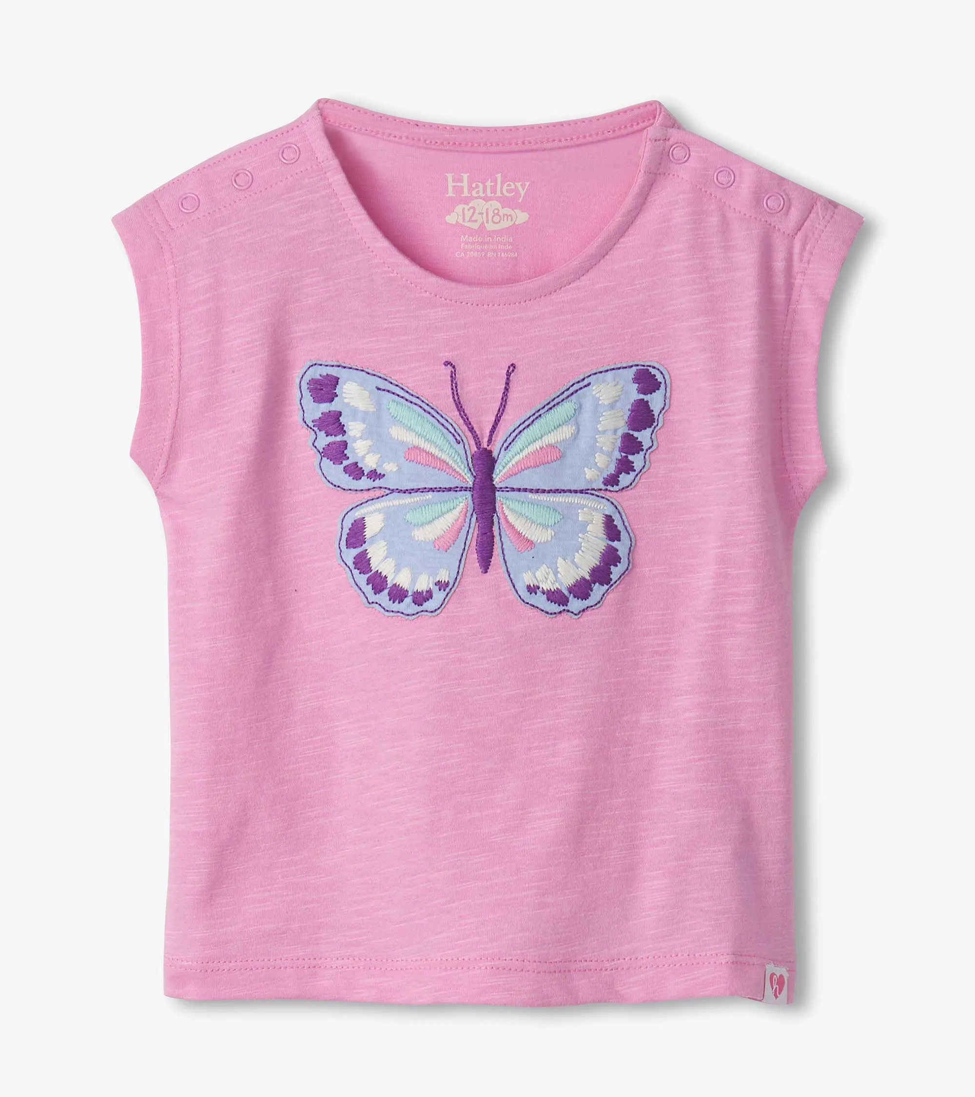 Baby & Toddler Girls Painted Butterfly Snap Button Shirt -Hatley