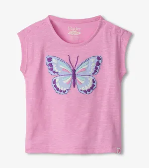 Baby & Toddler Girls Painted Butterfly Snap Button Shirt -Hatley